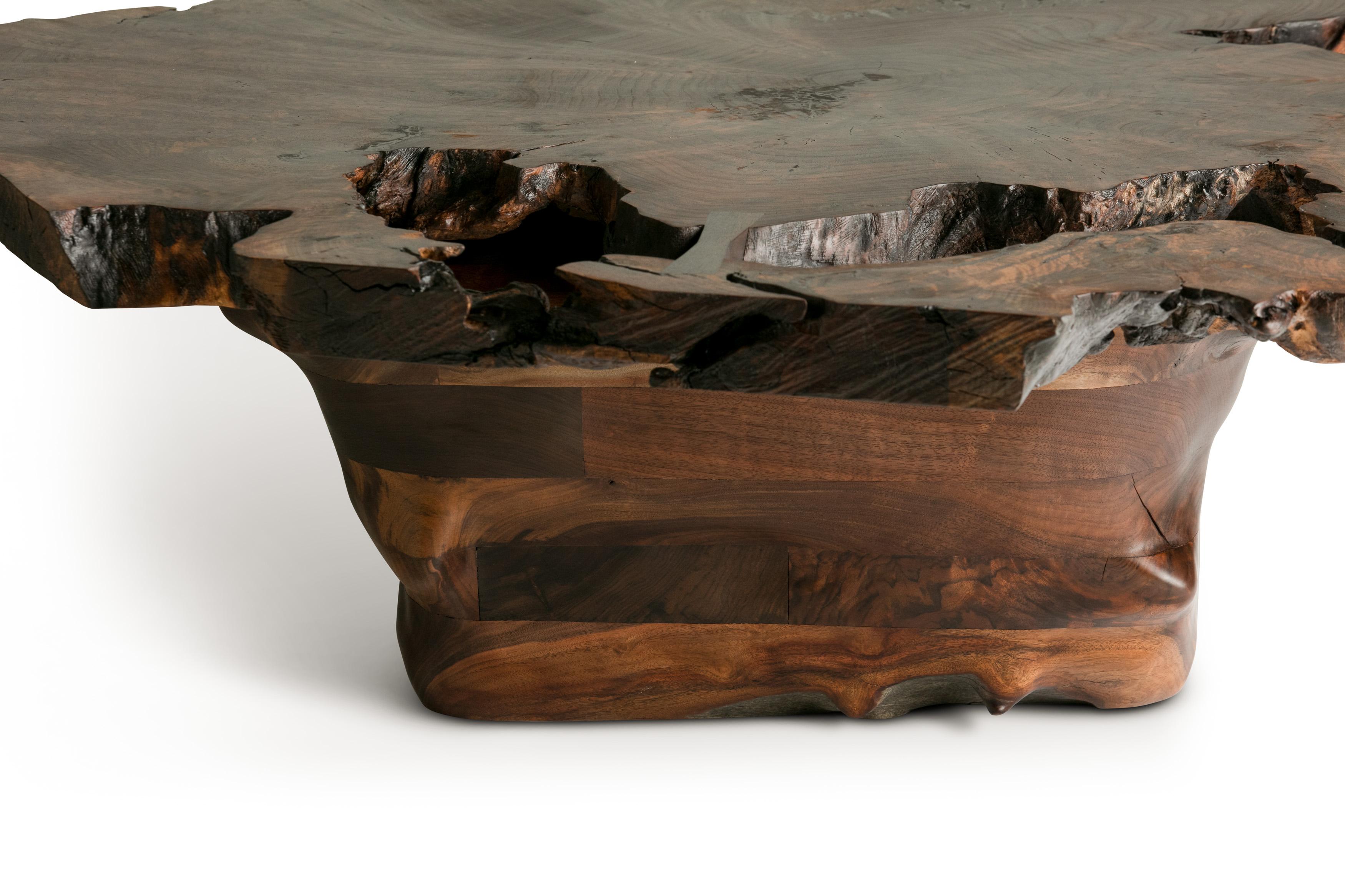 Form Table 004 in Claro Walnut with Gabon Ebony Details For Sale 1