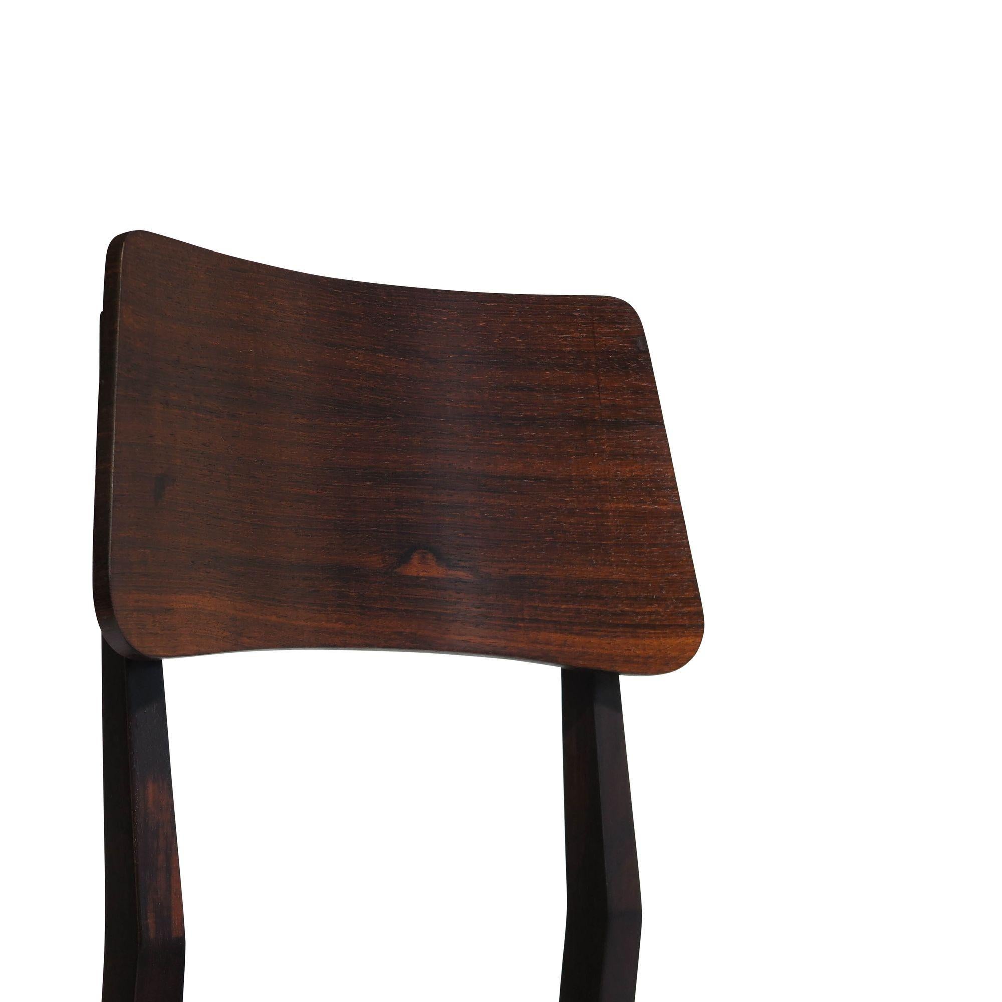 Brazilian Forma Brazil Rosewood Dining Chairs For Sale