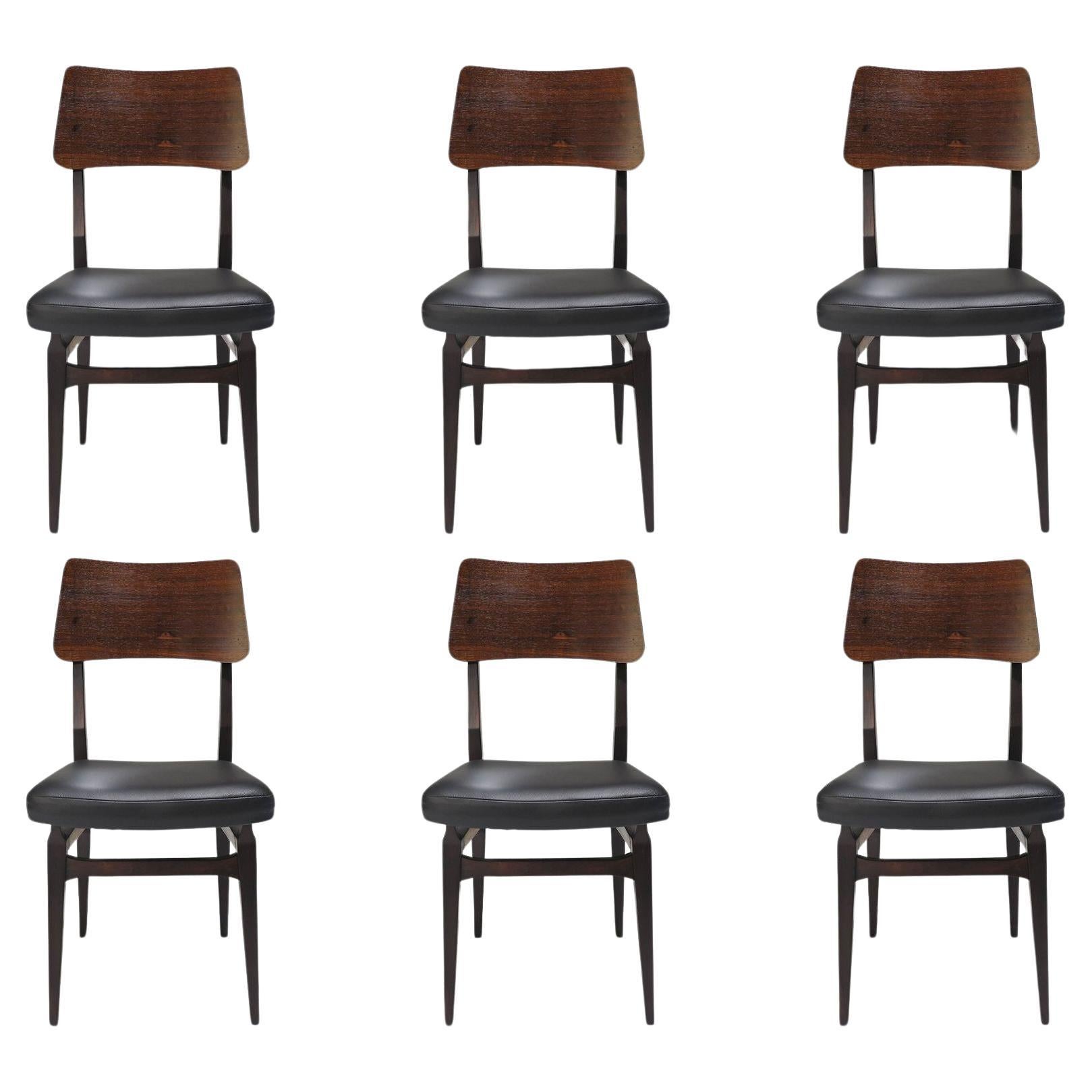 Forma Brazil Rosewood Dining Chairs For Sale
