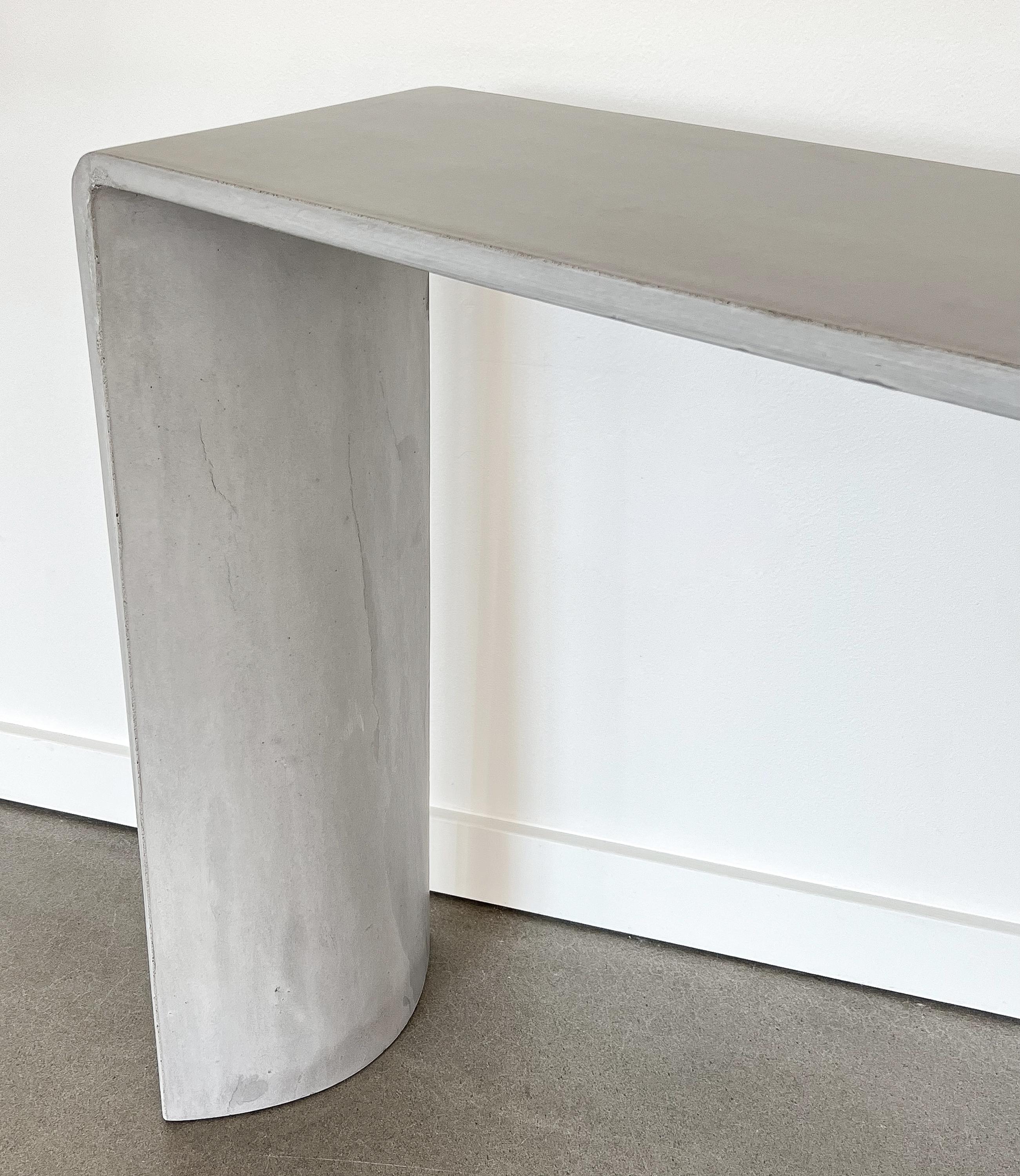 Forma & Cemento Tadao Alto Cement Console Table In Good Condition In Chicago, IL