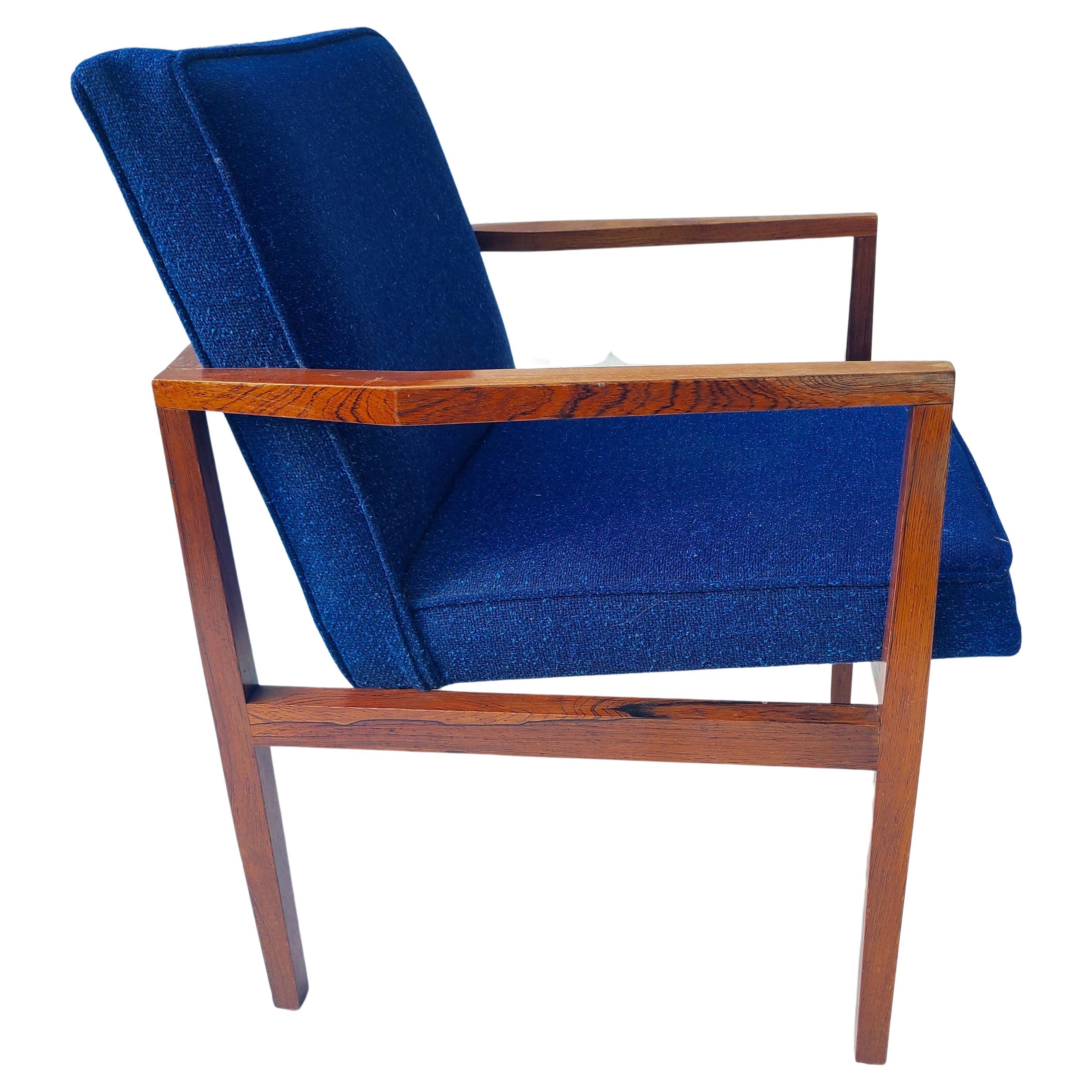 Forma Lewis Butler Rosewood Open Arm Chair Knoll In Good Condition For Sale In Fraser, MI