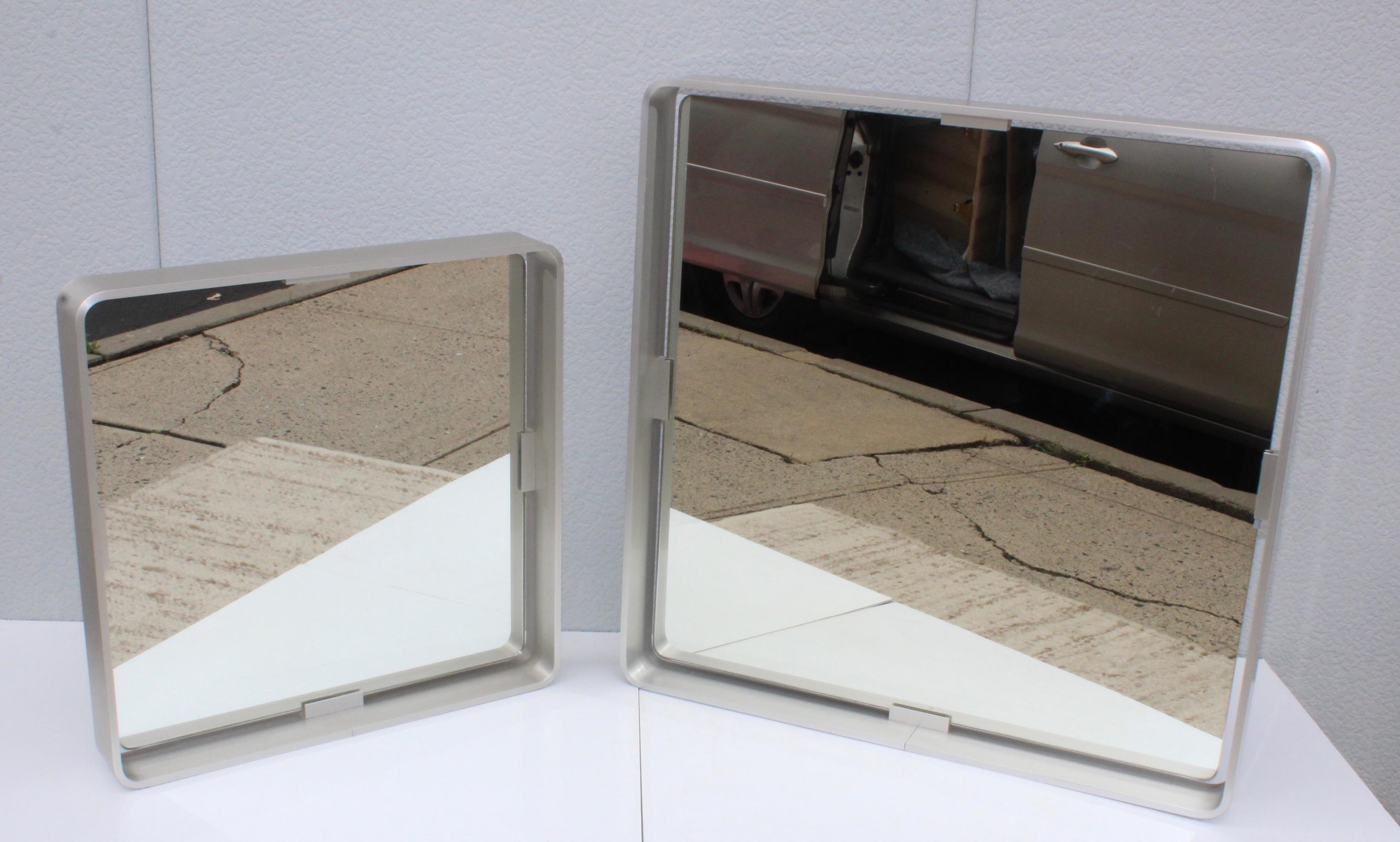 20th Century Forma Nova Italian Modern Steel Mirror