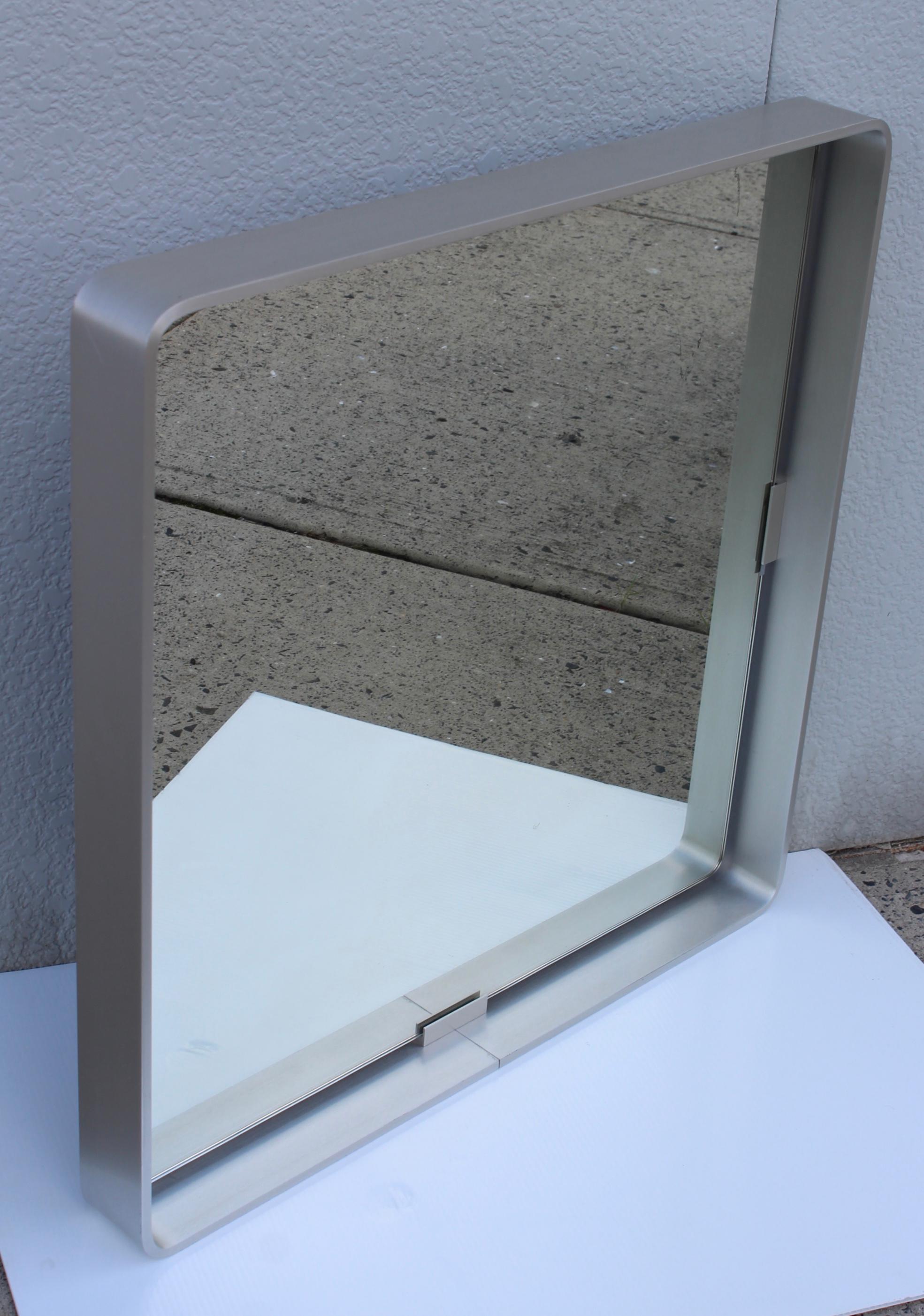 Forma Nova Italian Sculptural Steel Mirror In Good Condition In New York, NY