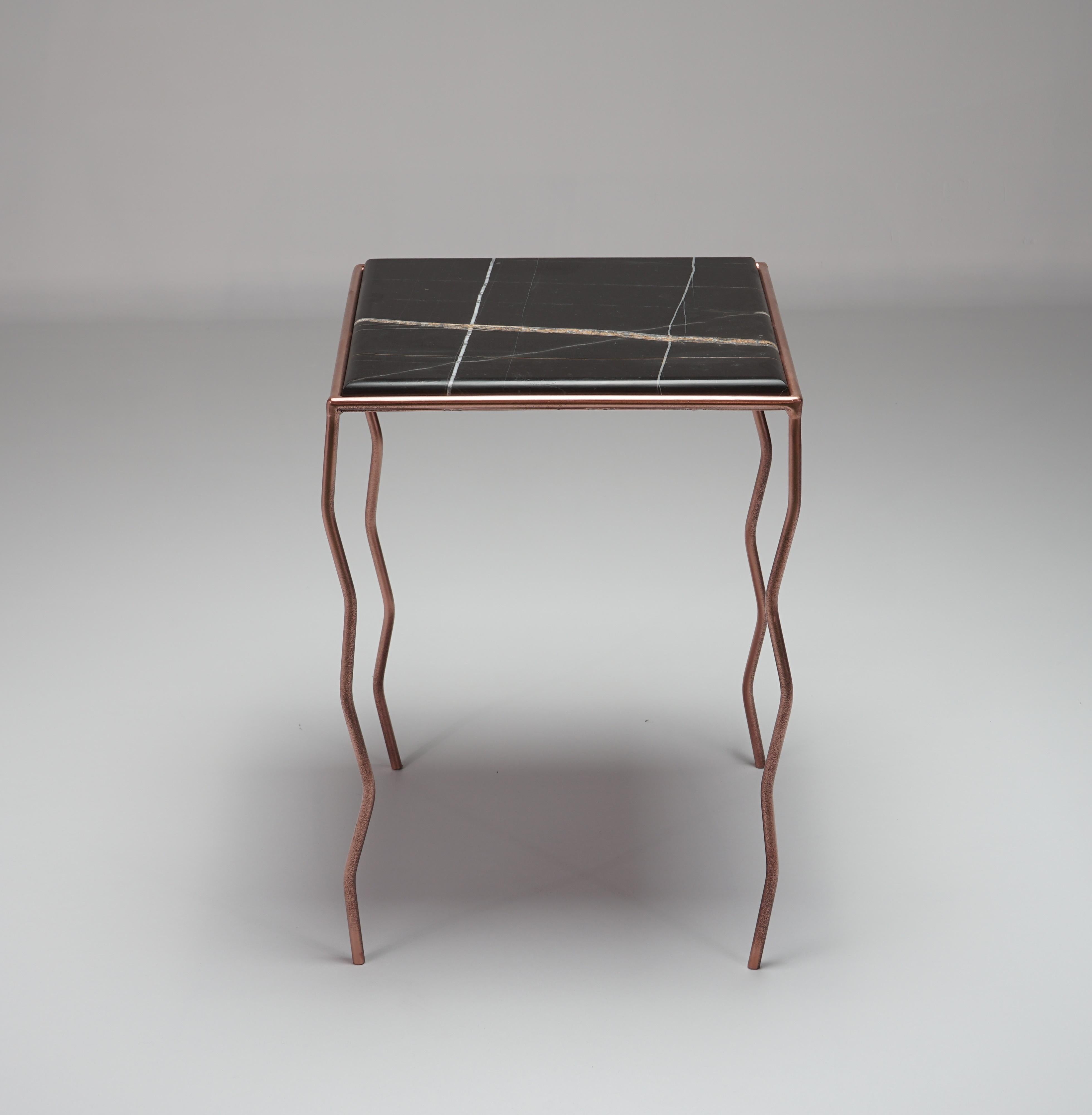 Forma Prima - Nero Noir Marmor & Kupfer Chrom (Stahl) im Angebot