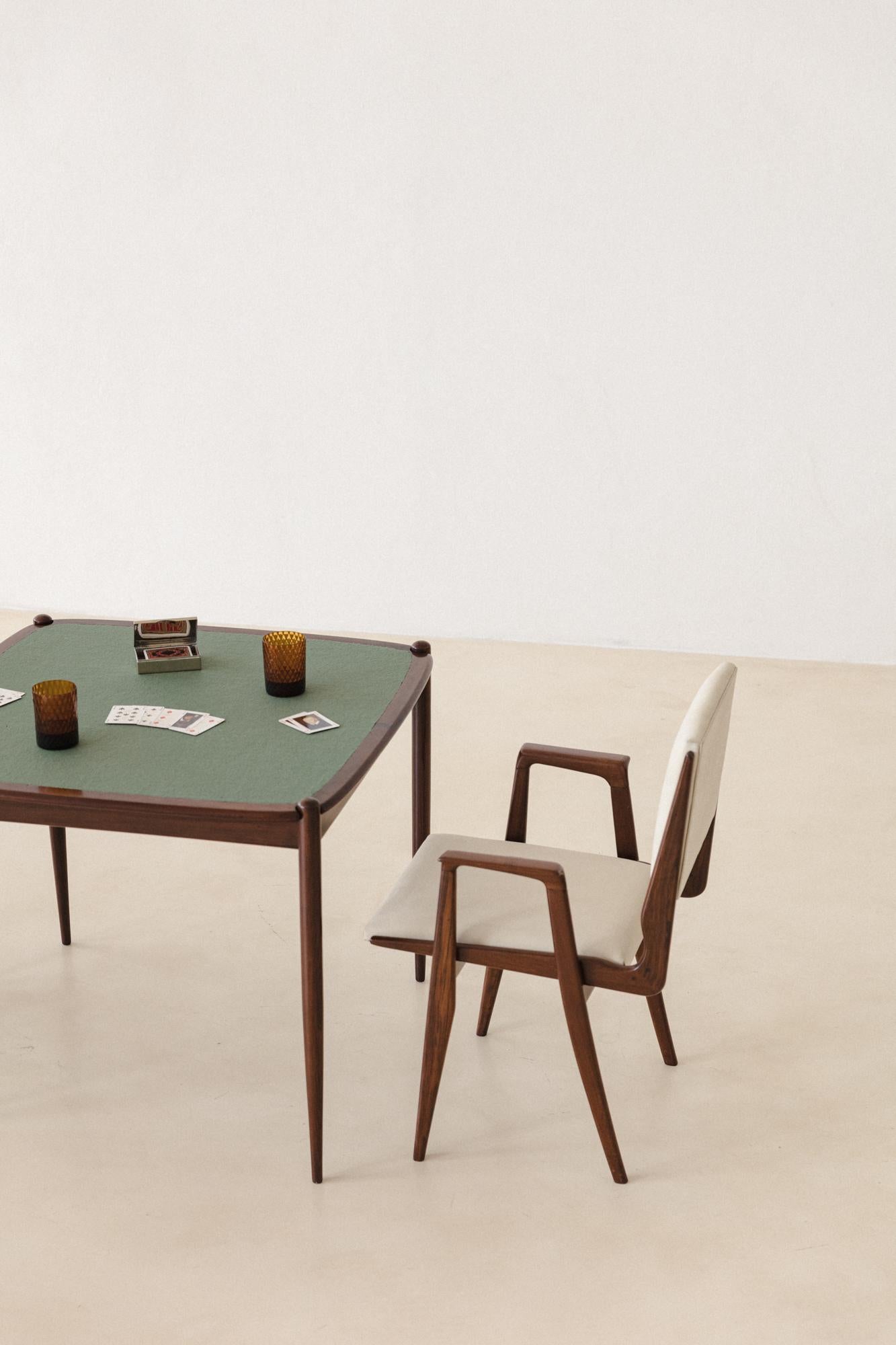 Forma S.A. Table de jeu en bois de rose de Carlo Hauner et Martin Eisler, datant d'environ 1955 en vente 4