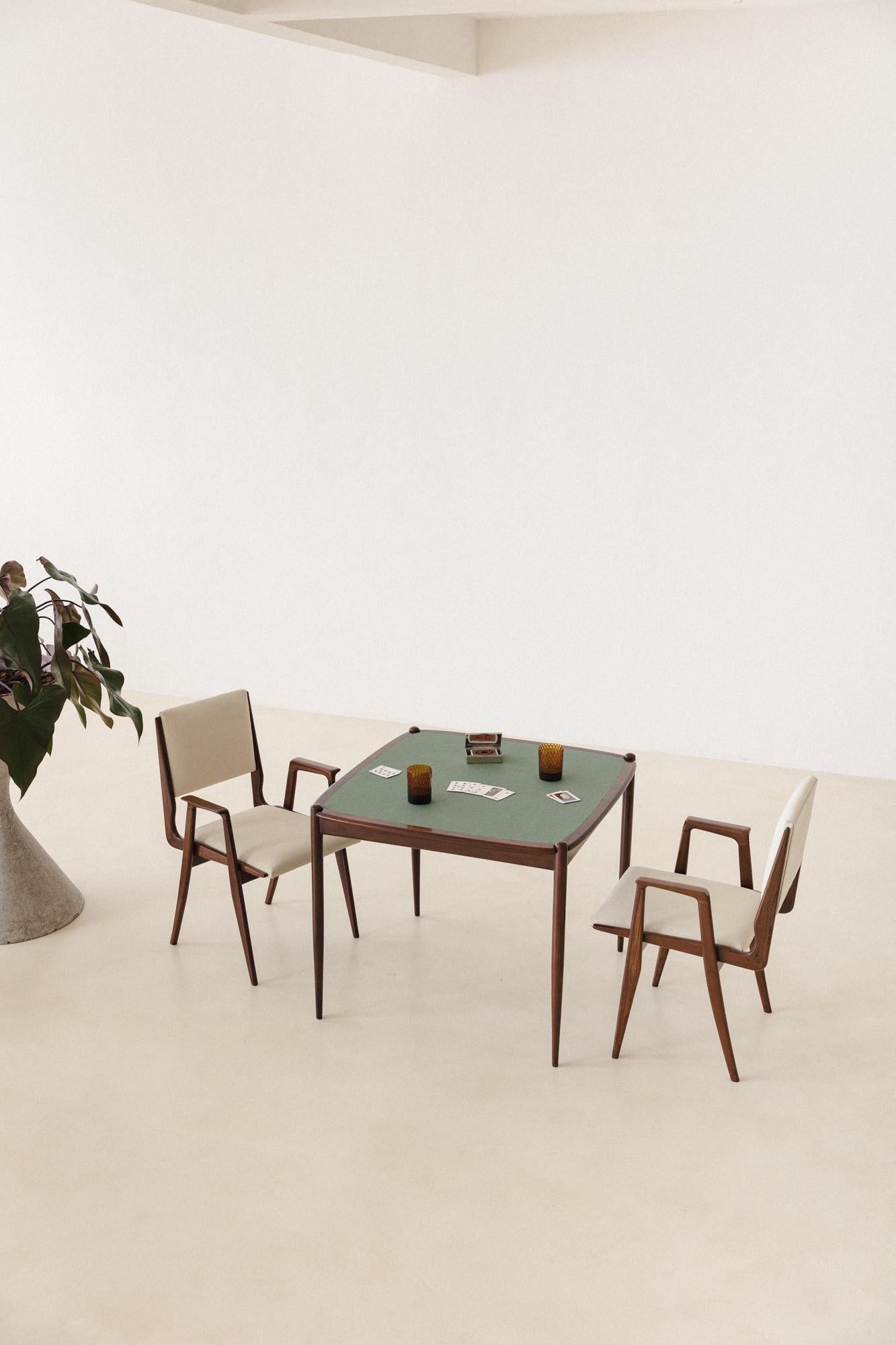 Forma S.A. Table de jeu en bois de rose de Carlo Hauner et Martin Eisler, datant d'environ 1955 en vente 5