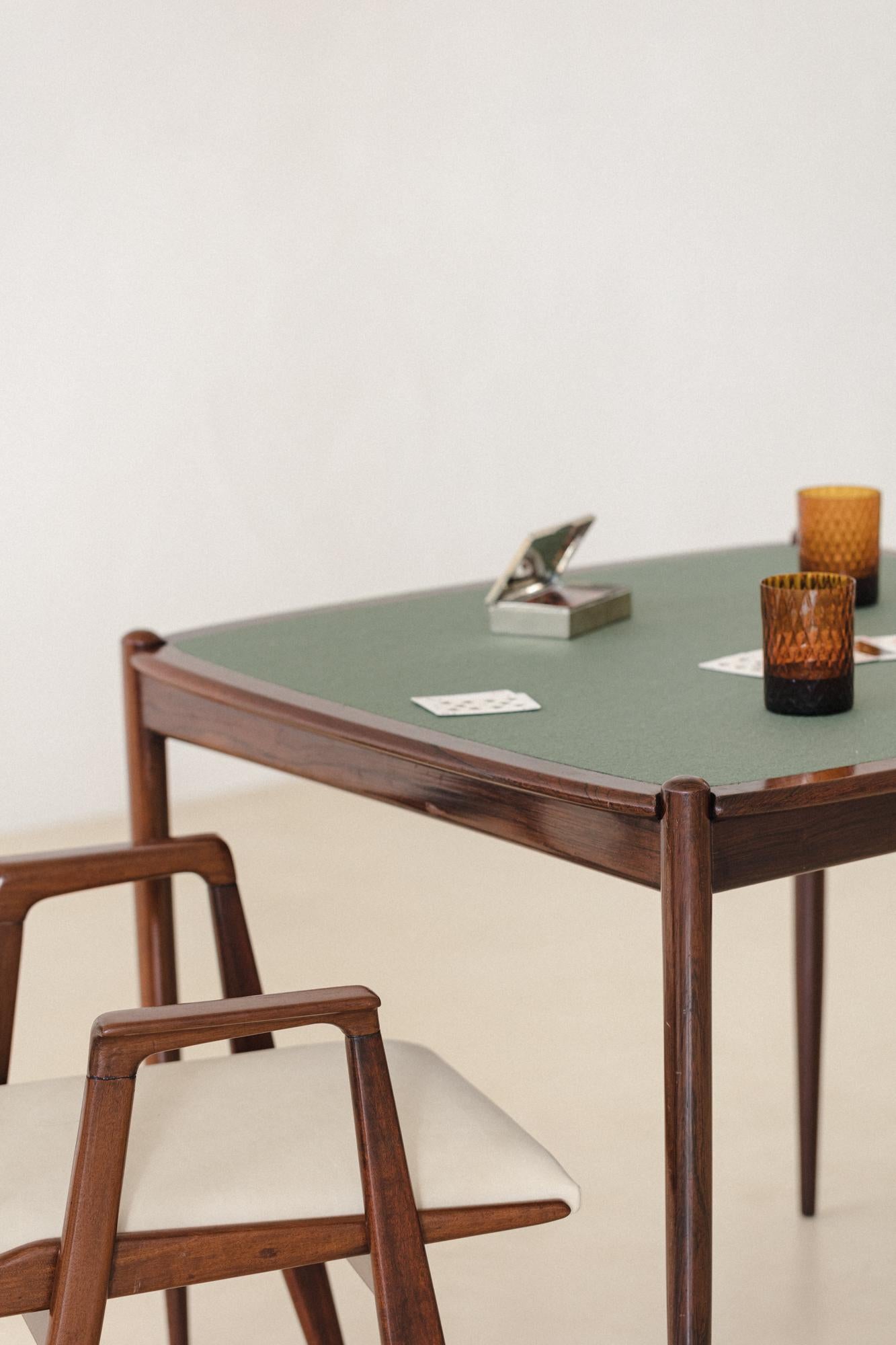 Forma S.A. Table de jeu en bois de rose de Carlo Hauner et Martin Eisler, datant d'environ 1955 en vente 6