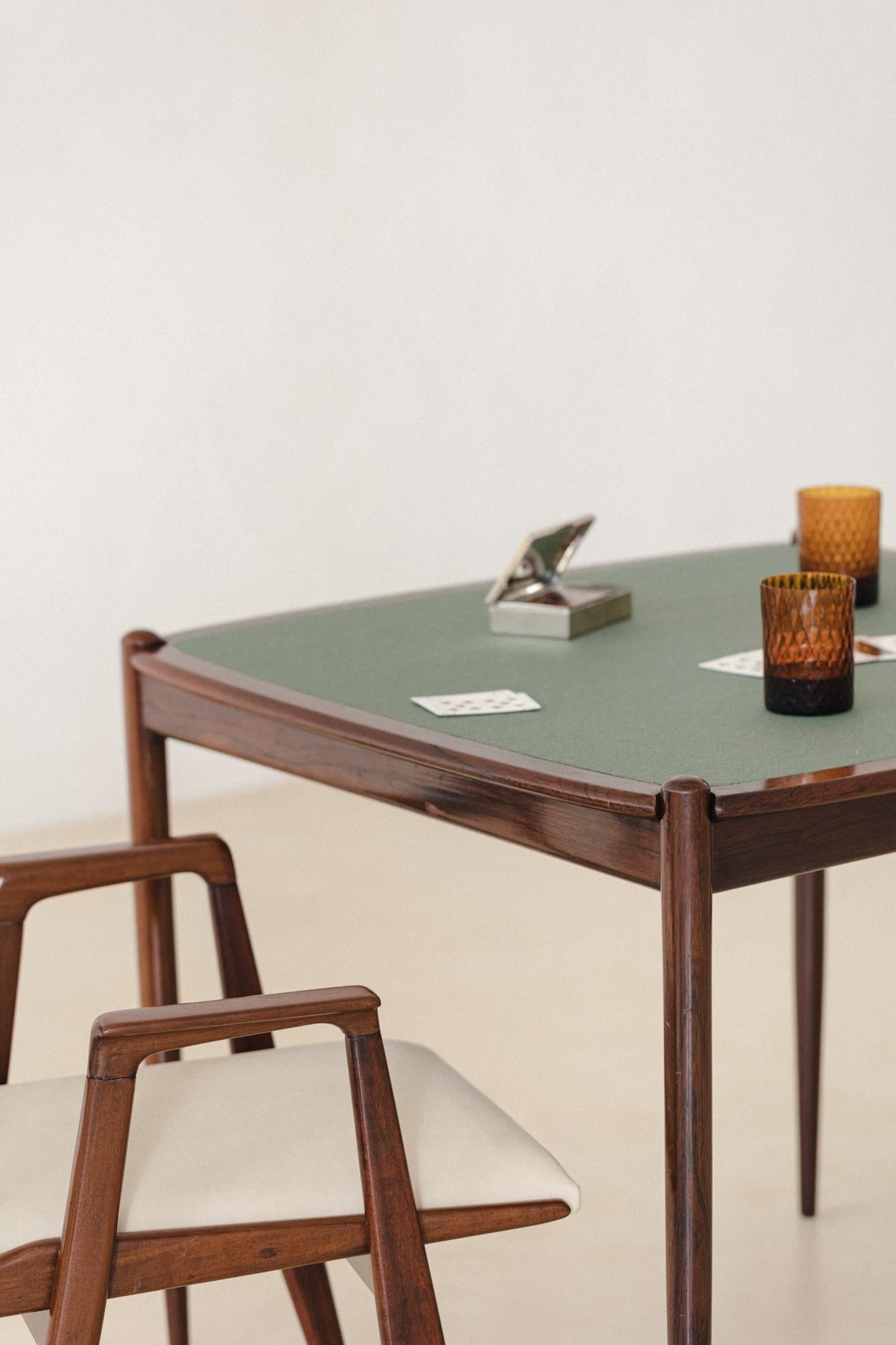 Forma S.A. Game Table in Rosewood by Carlo Hauner and Martin Eisler, c. 1955 6