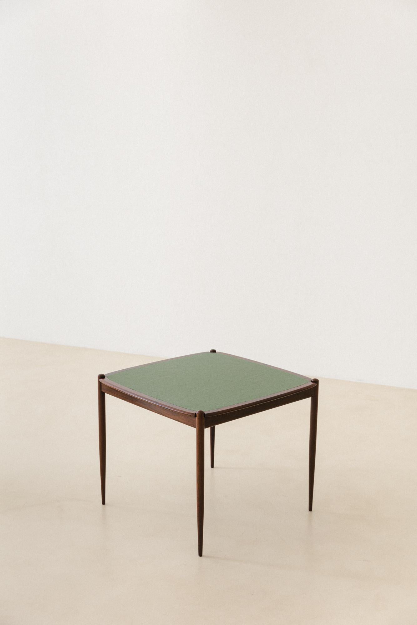 Mid-Century Modern Forma S.A. Game Table in Rosewood by Carlo Hauner and Martin Eisler, c. 1955 For Sale