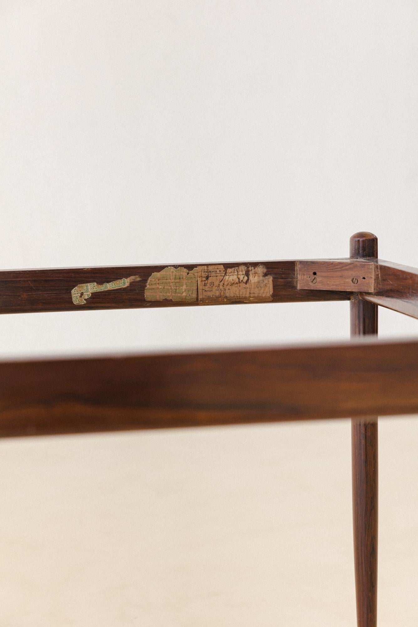 Fabric Forma S.A. Game Table in Rosewood by Carlo Hauner and Martin Eisler, c. 1955 For Sale