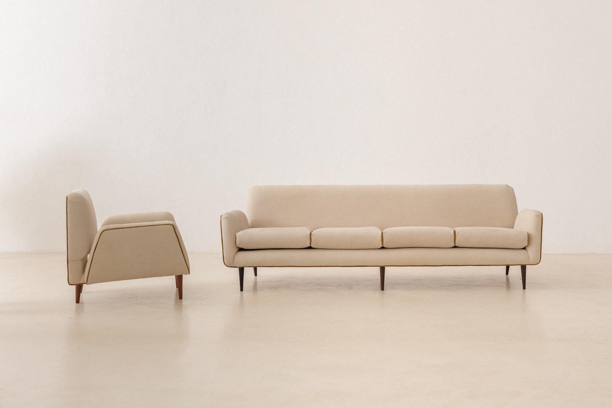 Forma S.a Rare Sofa by Carlo Hauner and Martin Eisler, Ca 1954 Midcentury Brazil For Sale 4