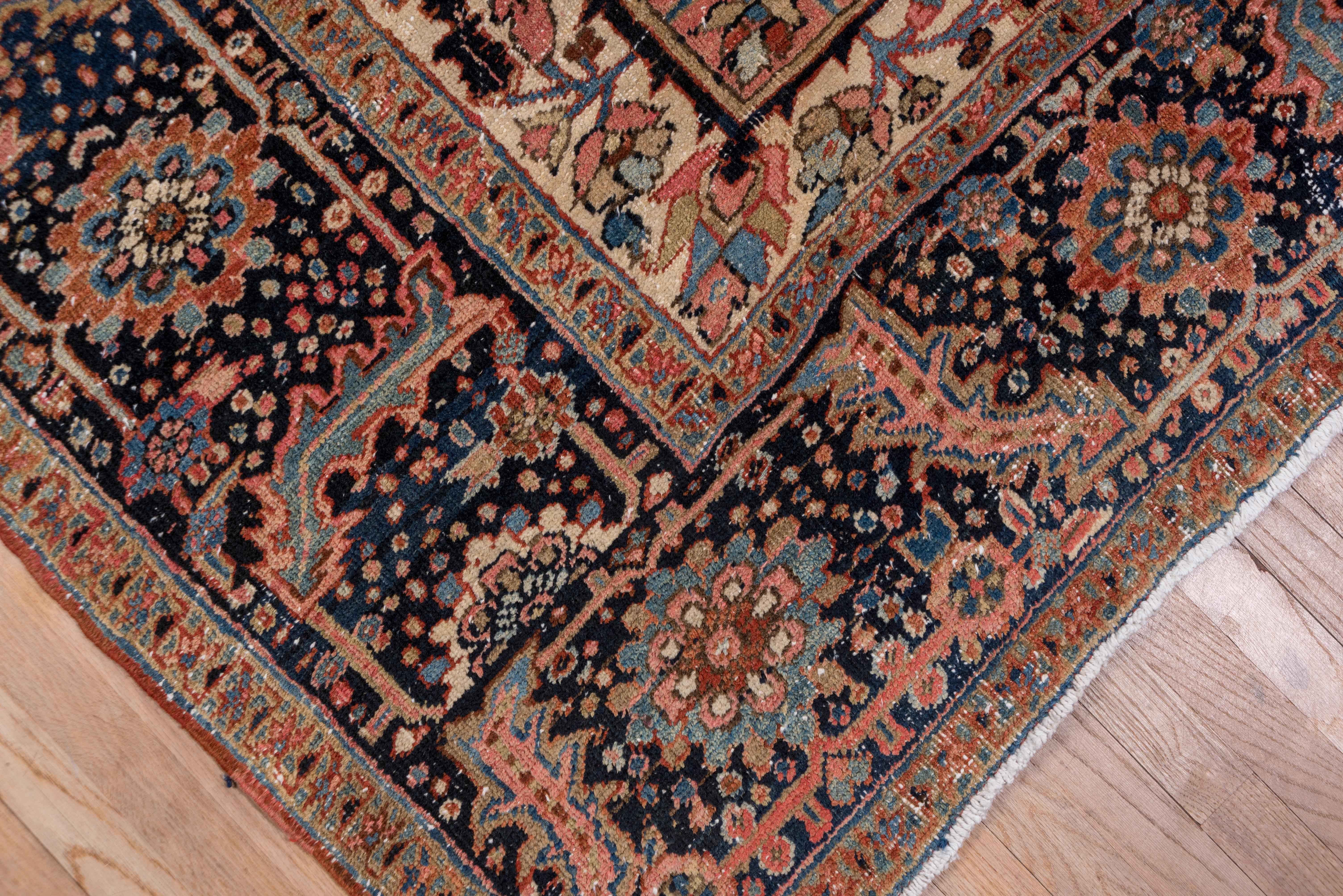 Persian Formal and Rustic Antique Heriz Carpet