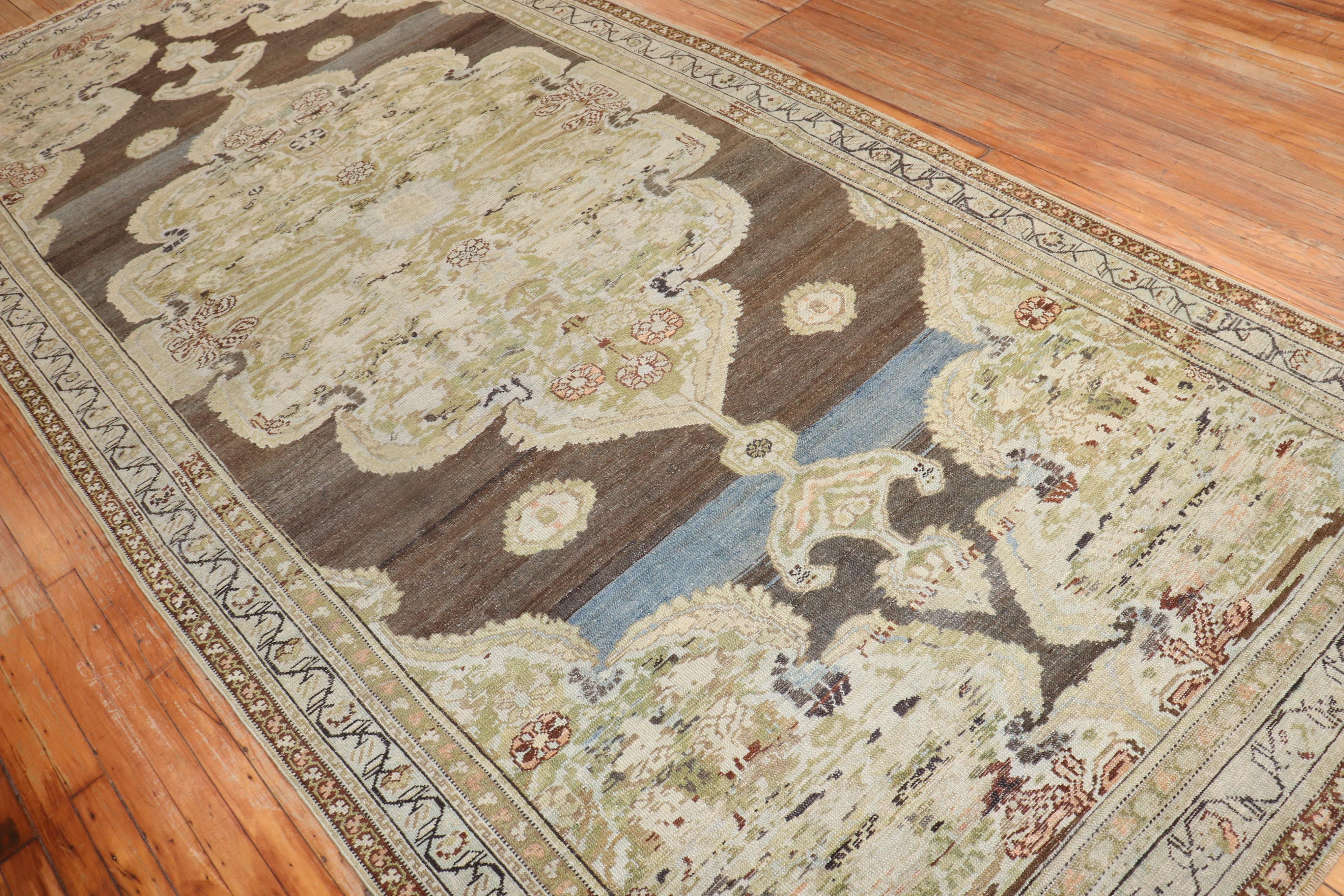 Formal Antique Persian Malayer Gallery Runner In Good Condition For Sale In New York, NY