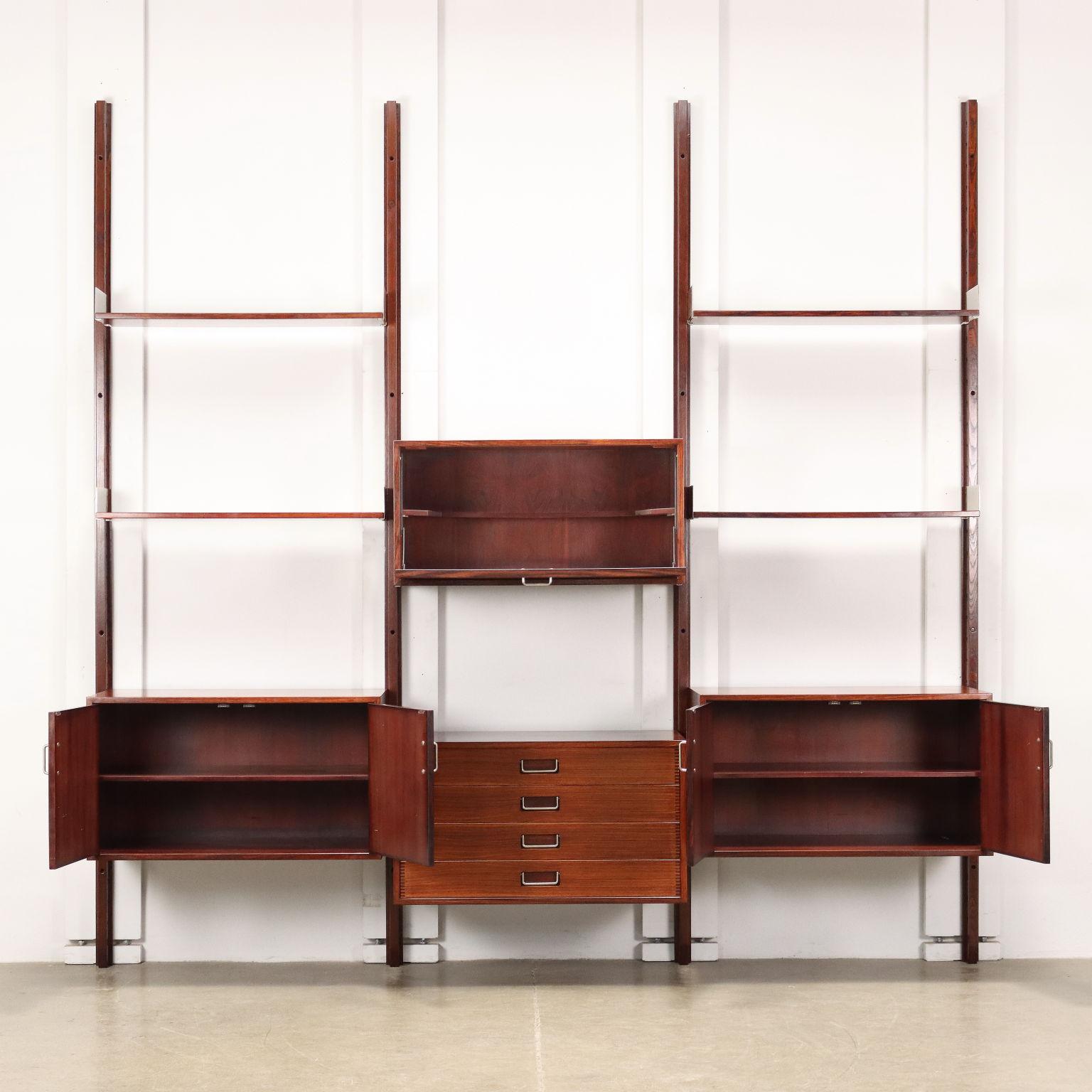 Mid-Century Modern Formanova Bookcase Rosewood Italy 1960s