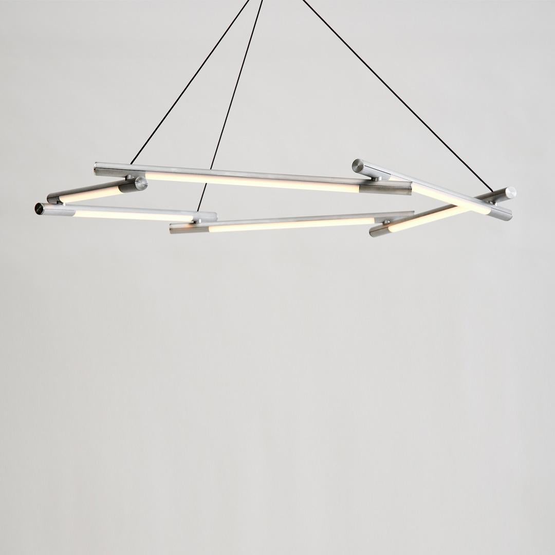 Lampadario di formazione, LED  Luce moderna, anodizzato spazzolato Deep Sea in vendita 1