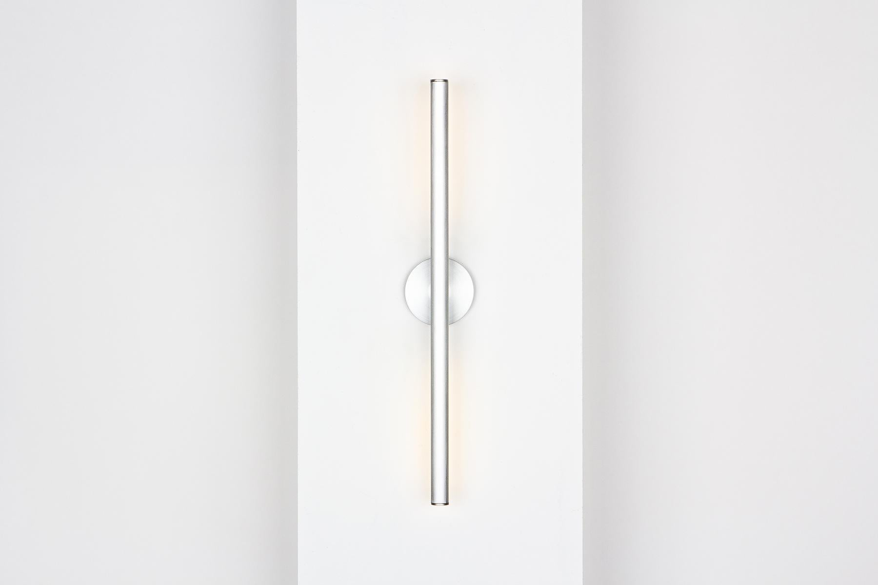 Modern Formation Double Wall Sconce LED Aluminum Light Fixture, Matte Black For Sale