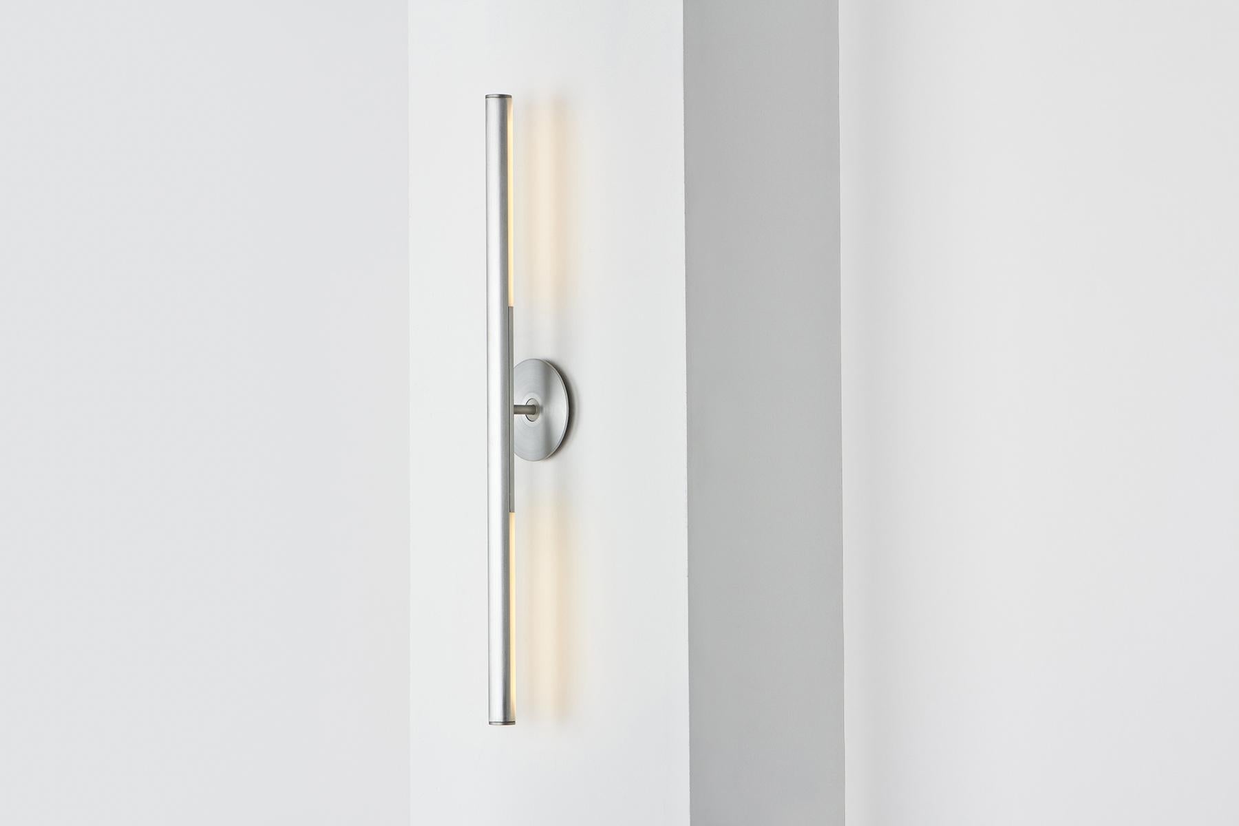 Formation Double Wall Sconce LED Aluminum Light Fixture, Matte White In New Condition For Sale In Broadmeadows, Victoria