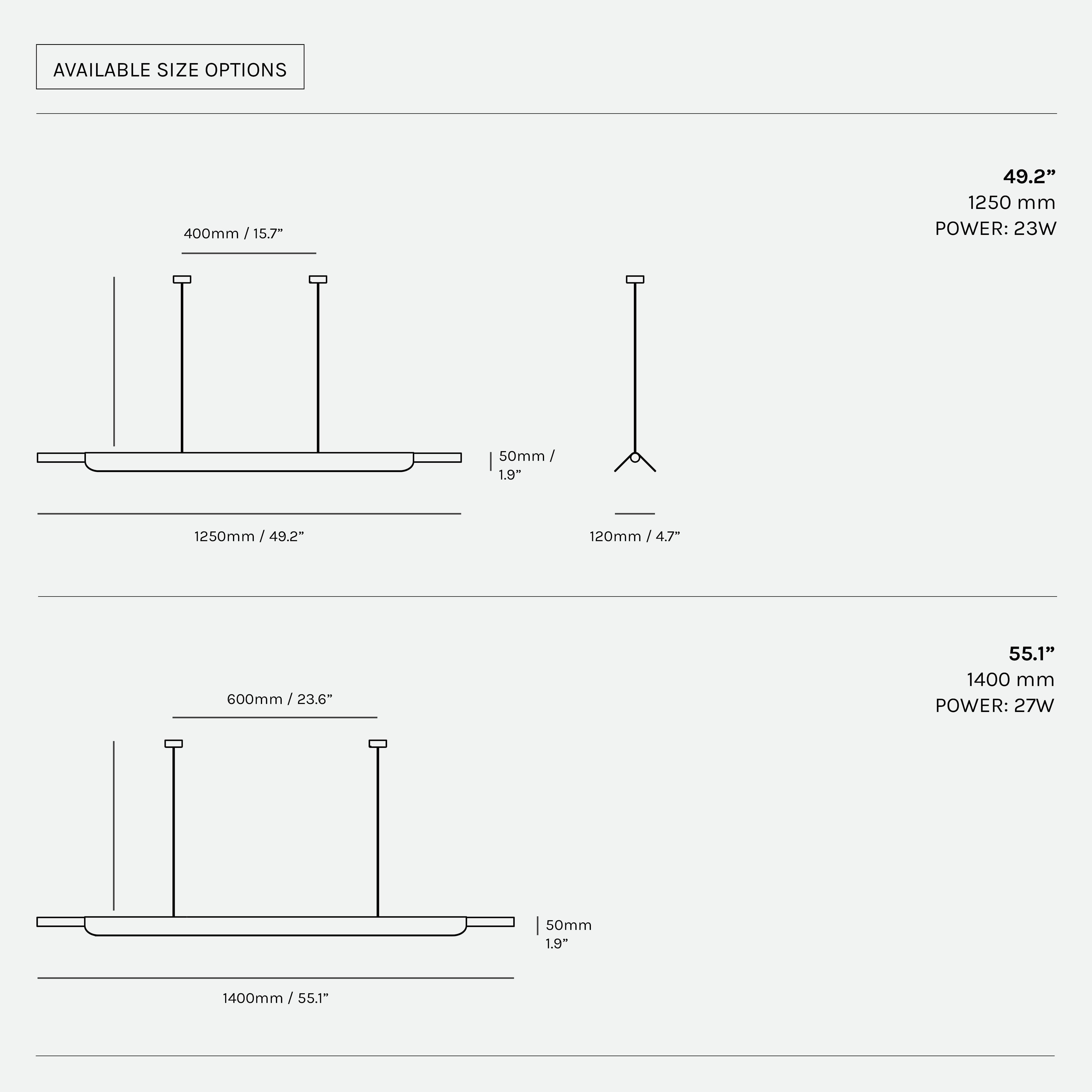 Formation Lineare LED-Pendelleuchte aus Aluminium und Marmor, gebürstetes Gold im Angebot 5