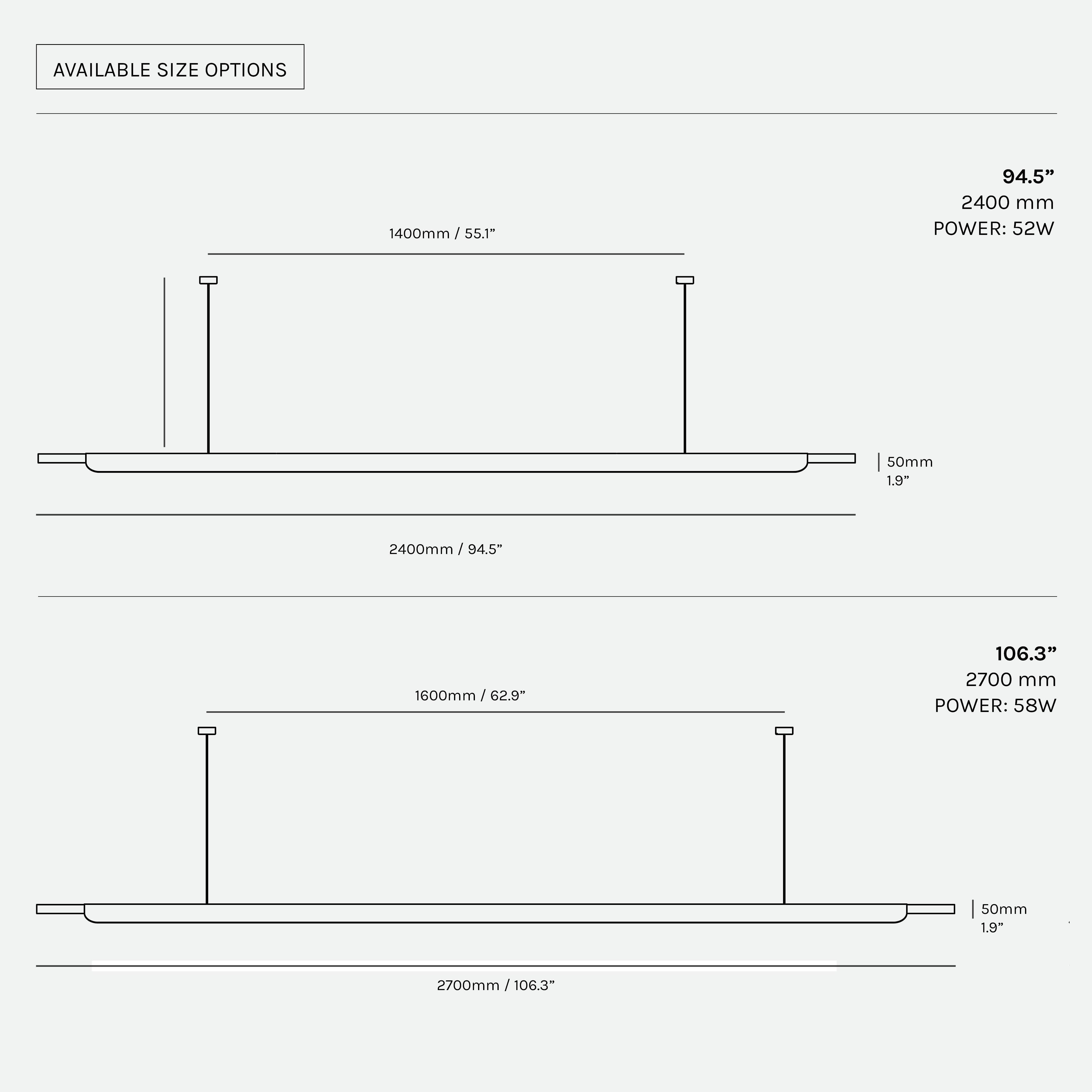 Formation Lineare LED-Pendelleuchte aus Aluminium und Marmor, gebürstetes Gold im Angebot 7
