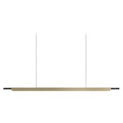 Formation Linear Pendant LED Aluminum Marble Fixture, Brushed Gold