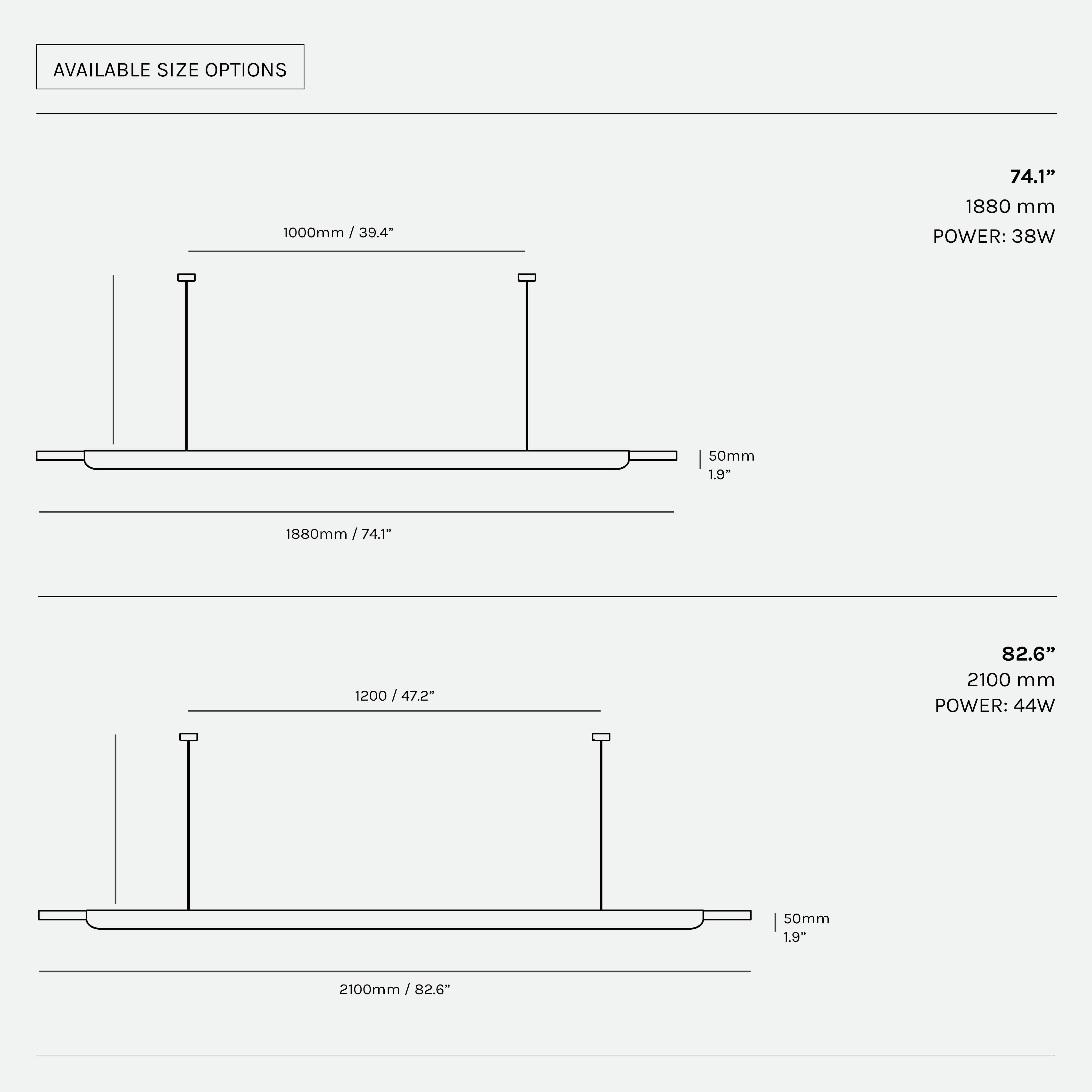 Formation Pendente Lineare LED in Alluminio Marmo, A. Silver Spazzolato in vendita 4