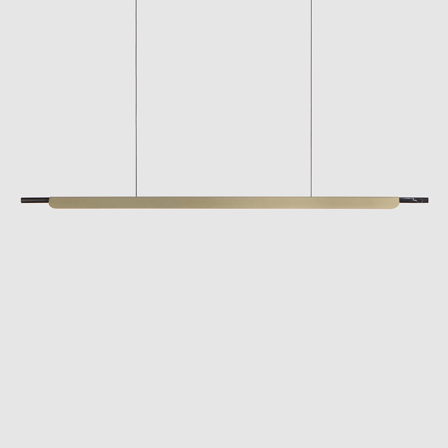 Formation Linear Pendant LED Aluminum Marble Fixture, Brushed Silver In New Condition For Sale In Broadmeadows, Victoria