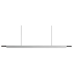 Formation Linear Pendant LED Aluminum Marble Fixture, Brushed Silver