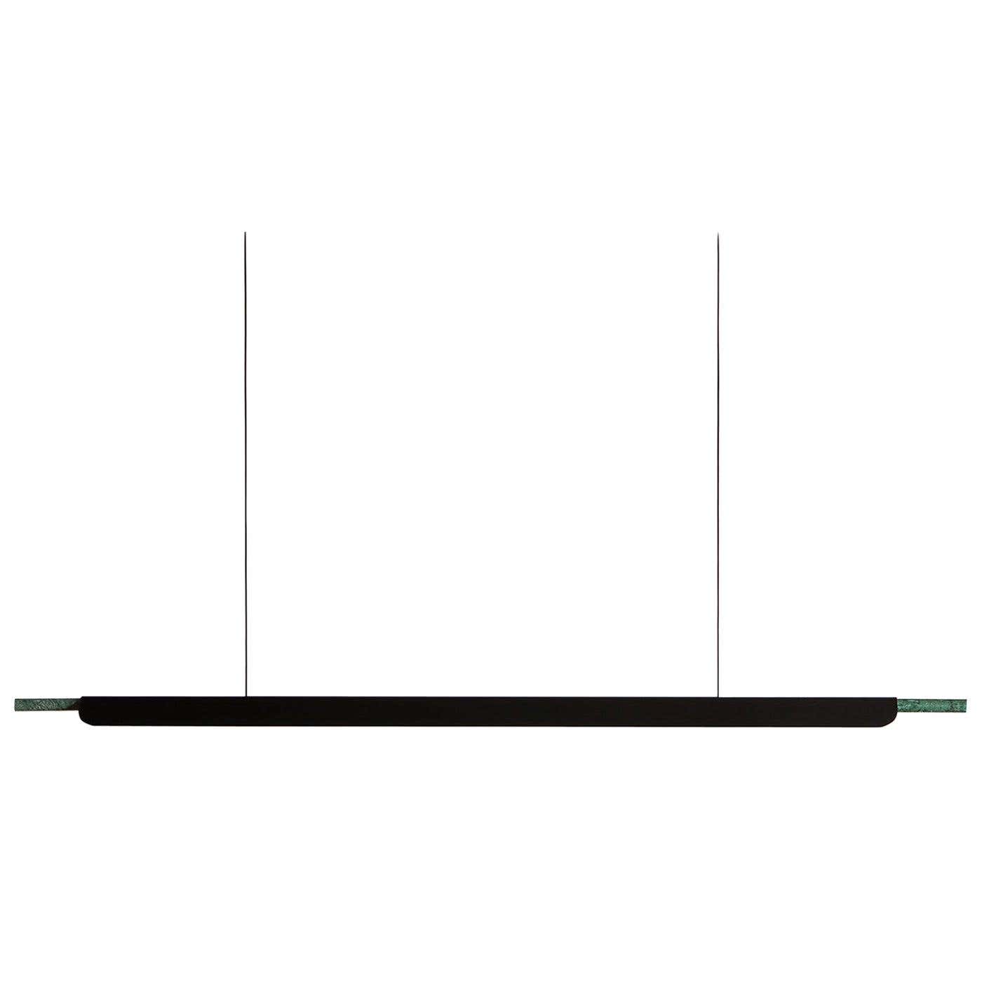 Formation Linear Pendant LED Aluminum Marble Fixture, Matte Black For ...