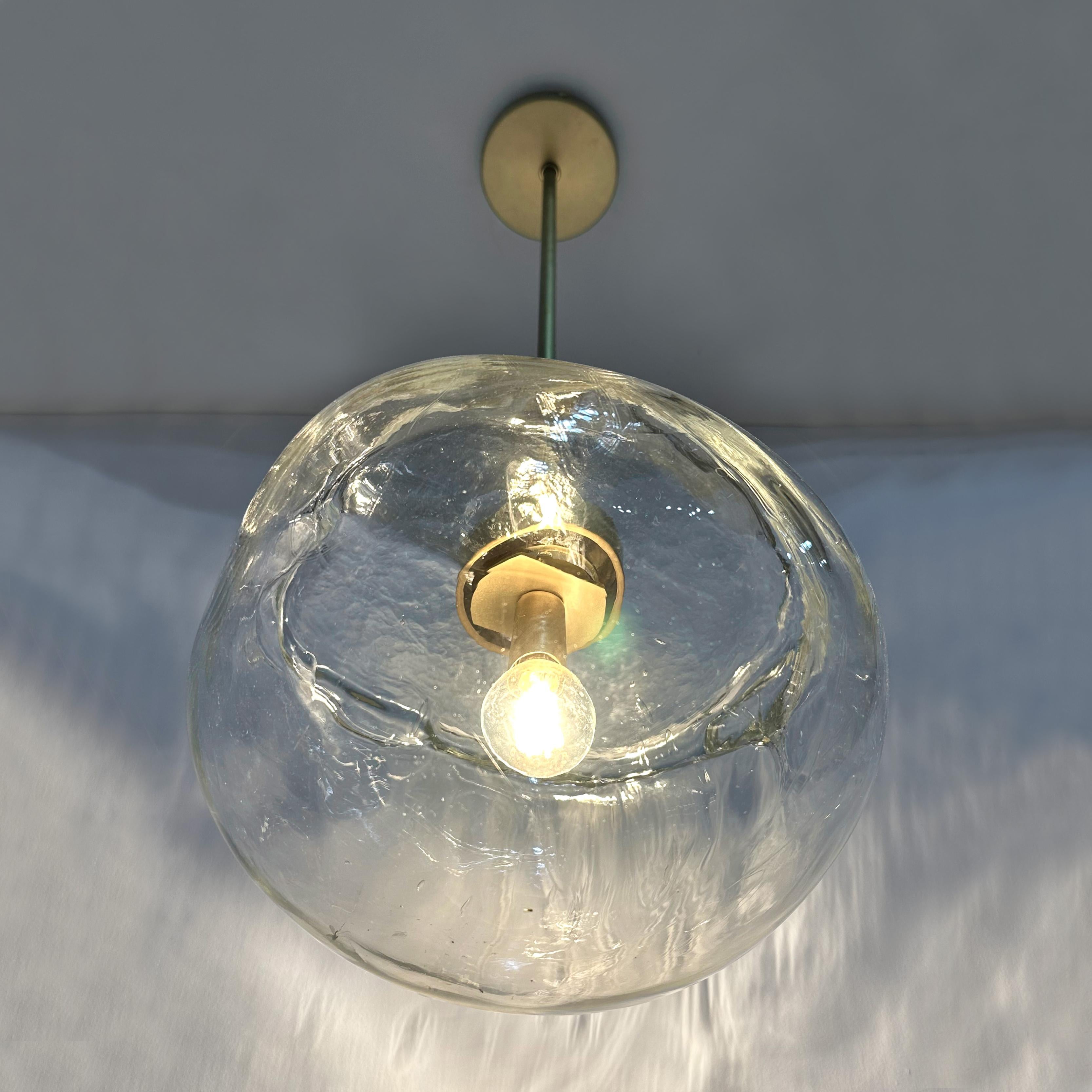 Formation Pendant Light in Brushed Brass  In New Condition For Sale In Newburgh, NY