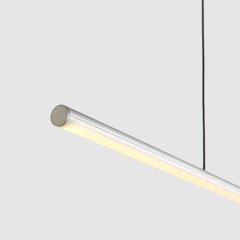 Formation Stick Pendant Light LED Minimalist Aluminum Fixture, Brushed Silver