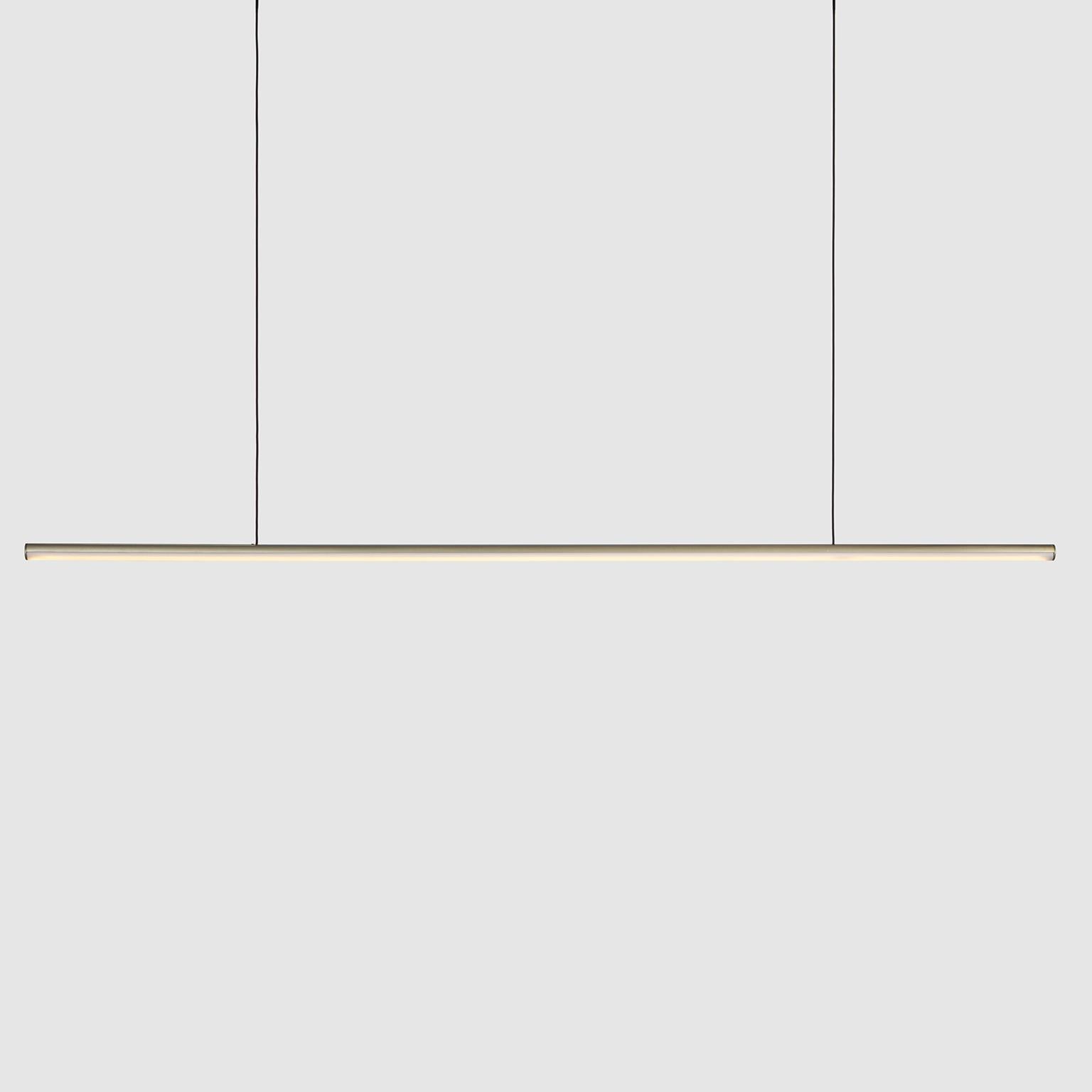 Oceanico Formation Stick Pendant Light LED apparecchio minimalista in alluminio, A. Silver spazzolato in vendita