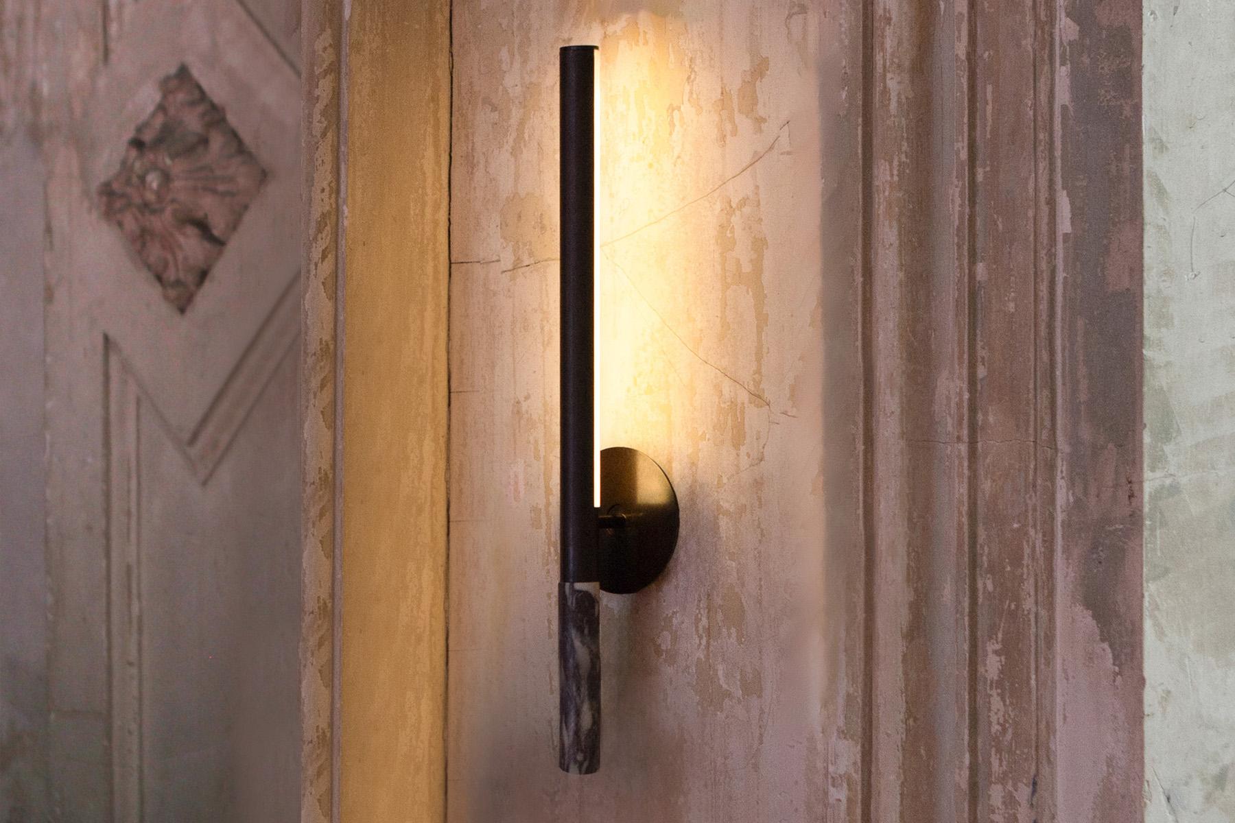 black marble wall sconce