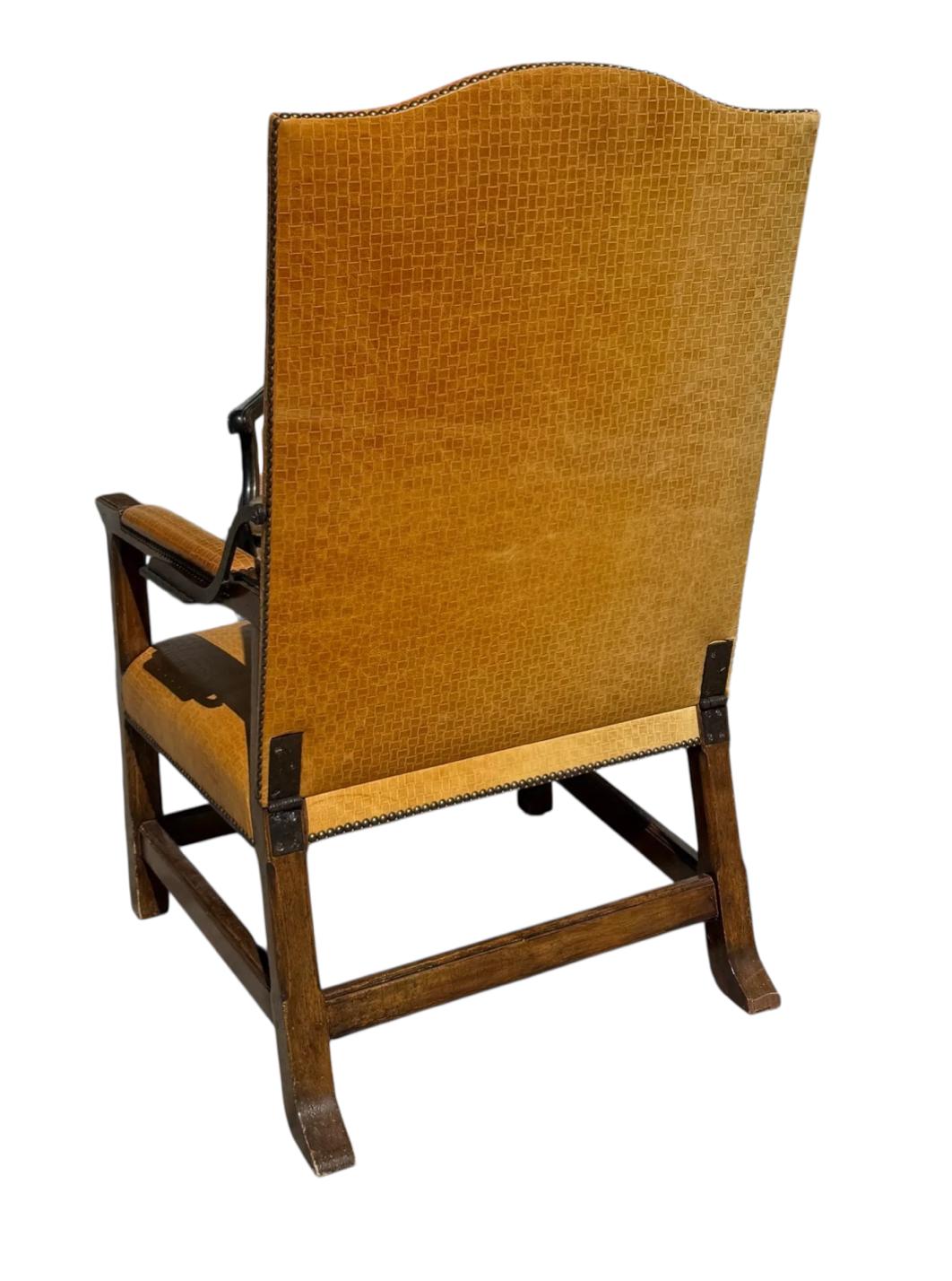 Formations Furniture Geflochtenes italienisches Leder Ratschen-Liegestuhl (Rustikal) im Angebot