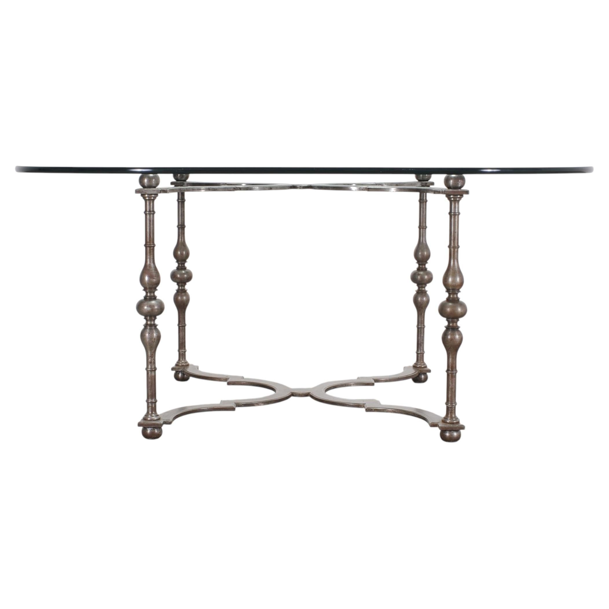 Table de salle à manger de style baroque « Formations » en fer et verre en vente