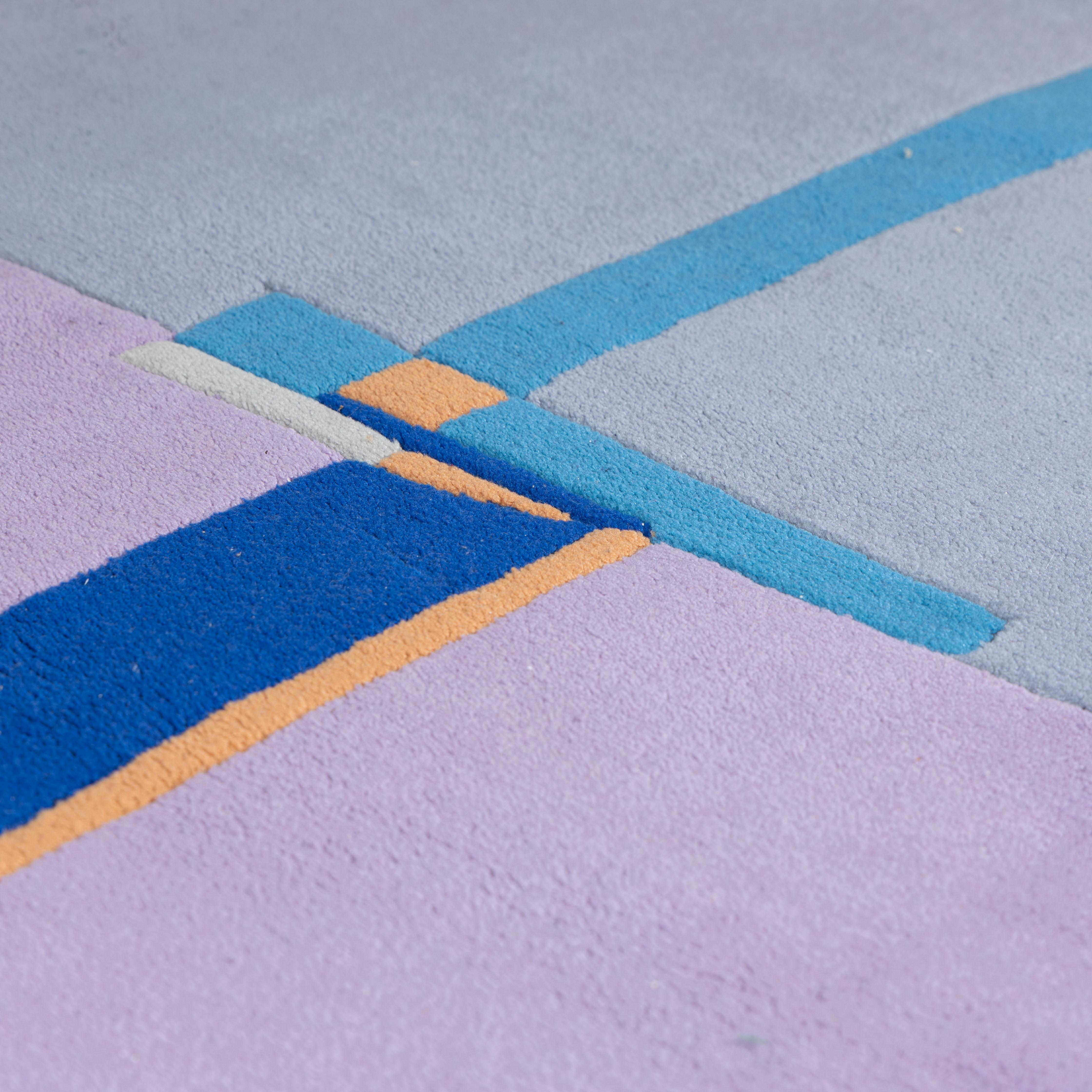 Forme celate Tappeto motivo astratto Agostino Goccione, Paracchi In condizioni buone in vendita a Milano, Lombardia