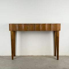 FORME Exclusive Ashwood & Travertine Console, Contemporary Design