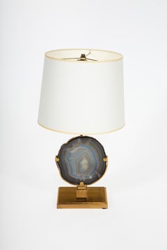 Formed by Nature, Finished in Brass: Mid Century Willy Daro Agate Lamp