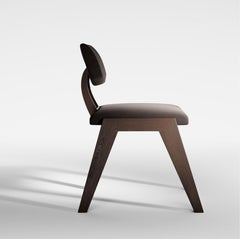 Geformter Esszimmerstuhl "Entity" aus Metallgeflecht und Holz, Collection'S Parisii