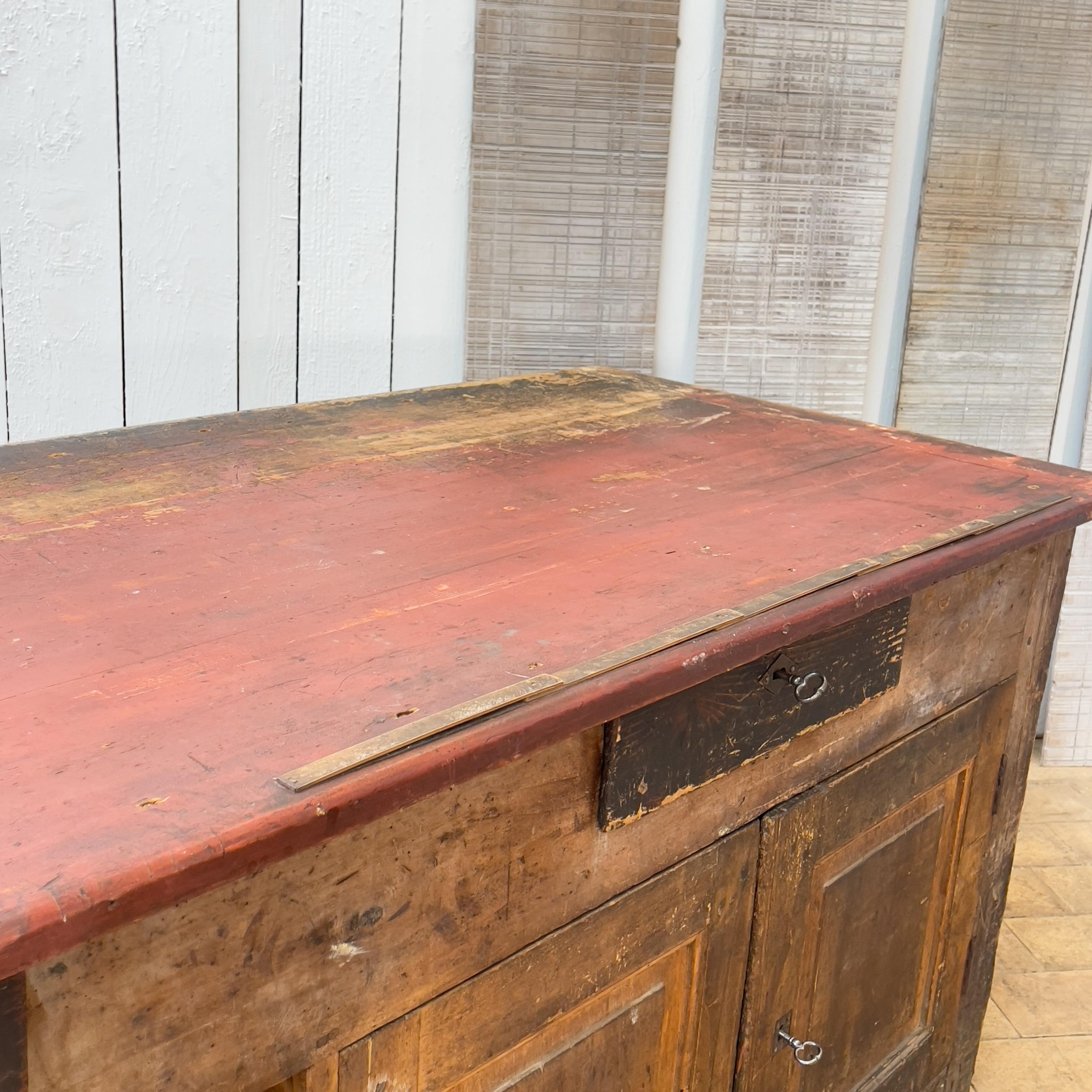Early 20th Century Former French Tailor's Counter, C.1900 For Sale