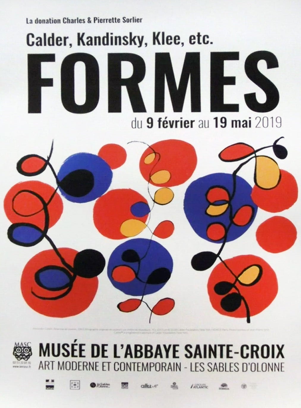 Formes - Musee de l'Abbaye Saint-Croix Original Poster by Alexander Calder, 2019 For Sale