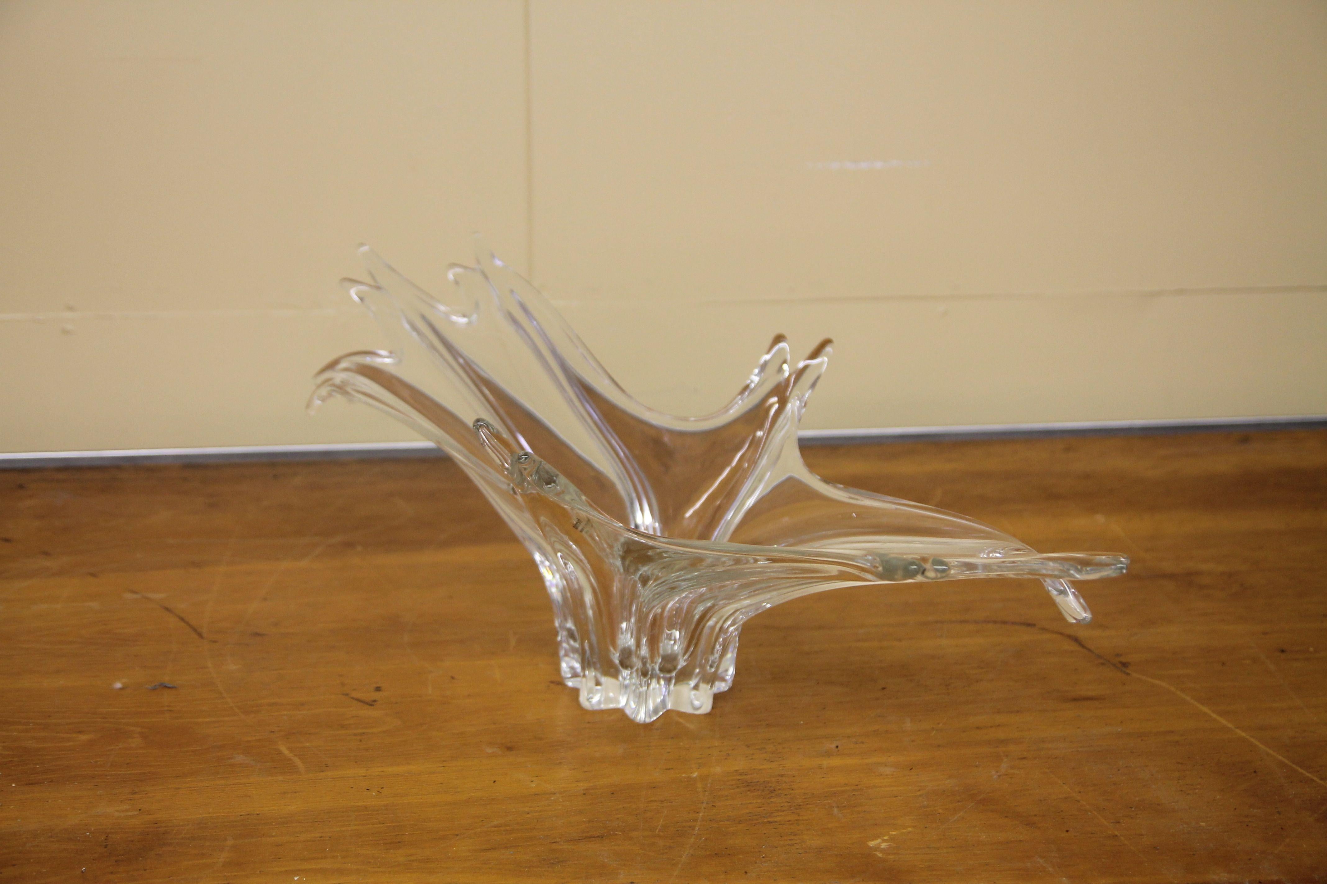 Italian Formia Center Piece Clear Glass Bowl