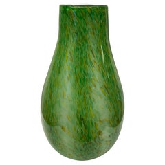 Vintage Formia Green Murano Art Glass Vase in the manner of Hilton McConnico