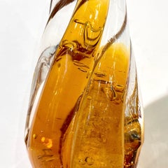 Formia Italian Vintage Bernstein Gold Kristall Murano Glas Weihnachtsbaum Skulptur