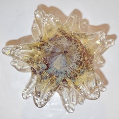 Formia Italian Vintage Wine Red and Silver Murano Glass Christmas Tree Sculpture