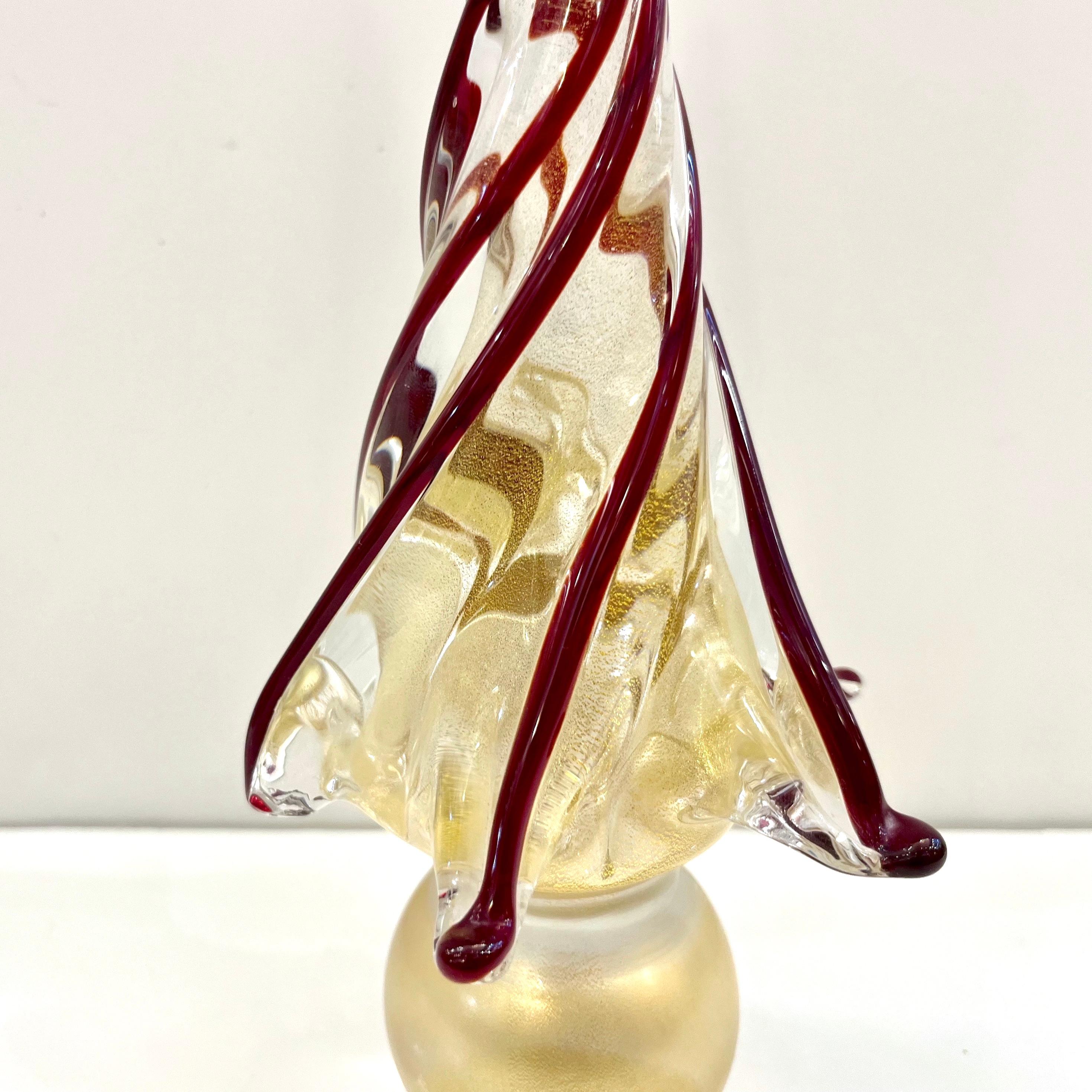 albero di natale in vetro murano