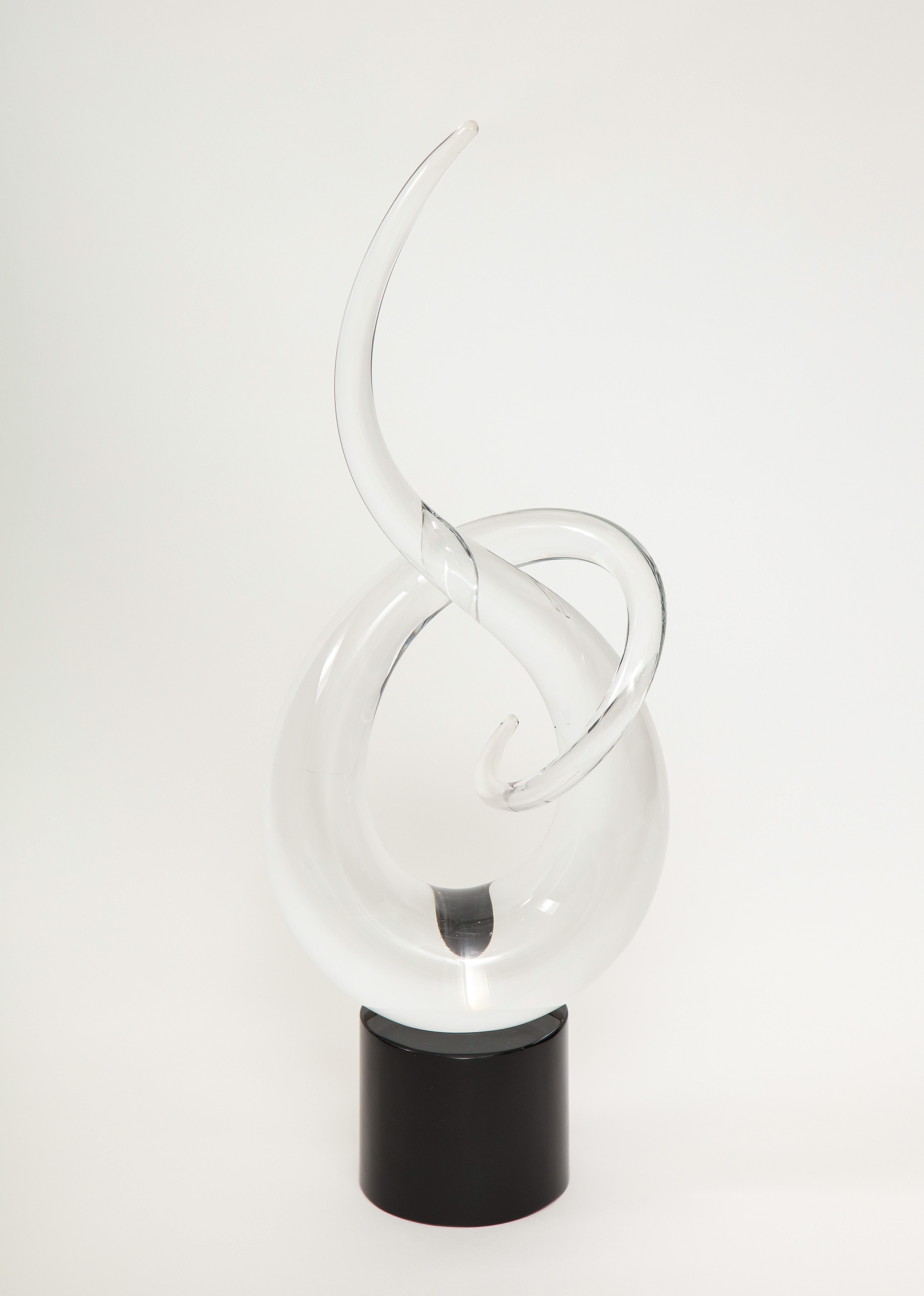 Mid-Century moderno Scultura astratta in vetro di Formia Murano in vendita