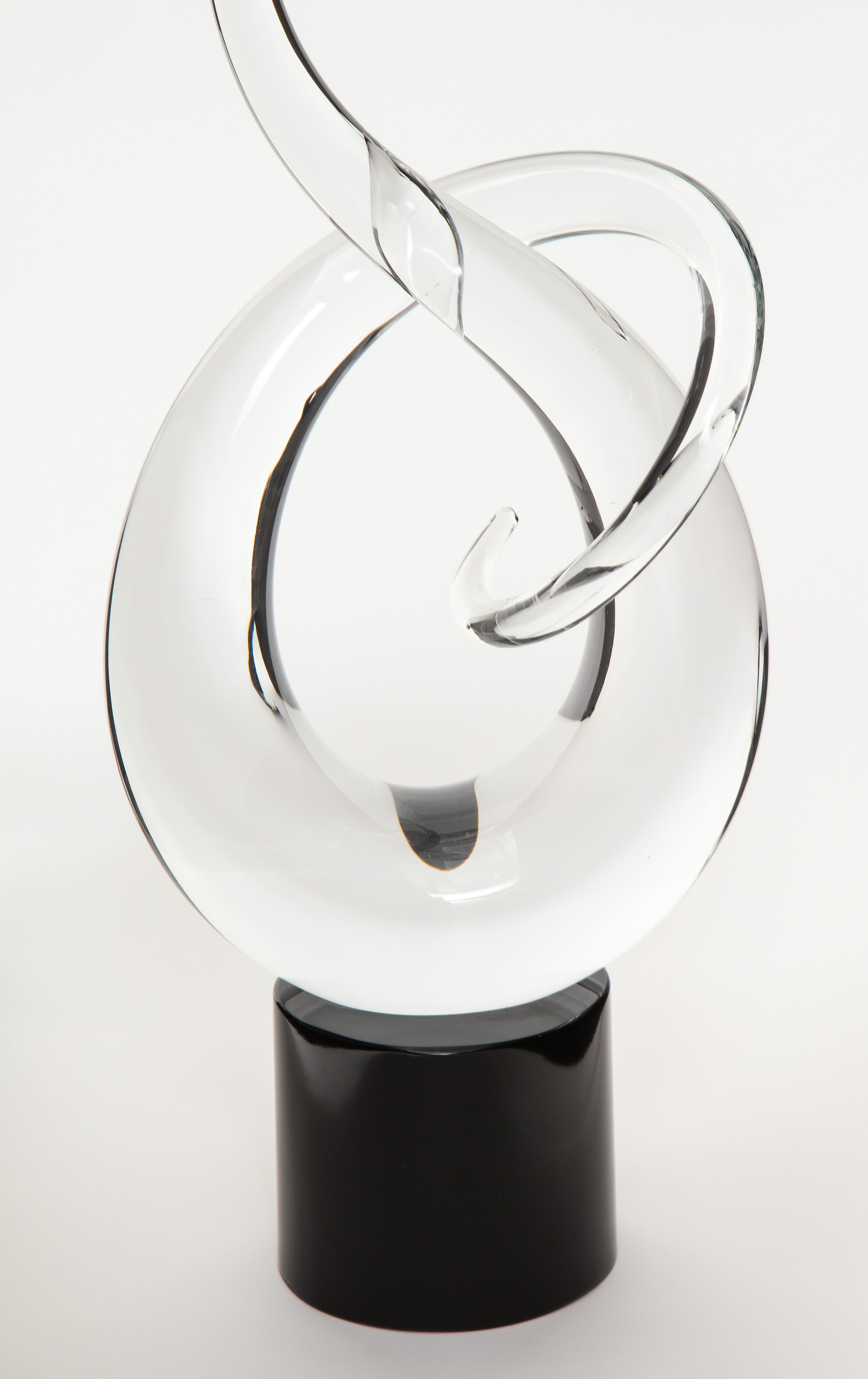 Formia Murano Abstract Glass Sculpture In Good Condition For Sale In New York, NY