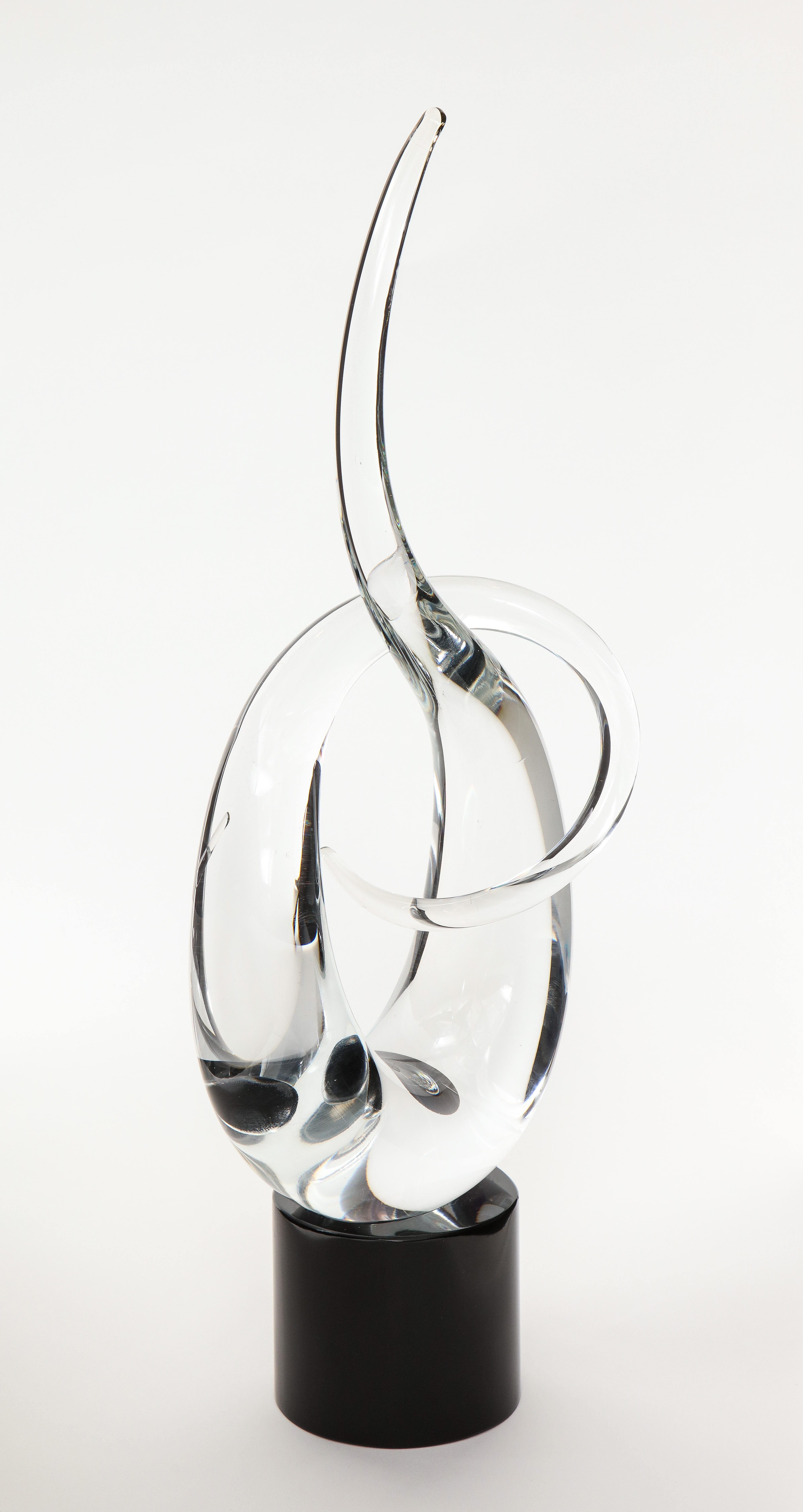 Late 20th Century Formia Murano Abstract Glass Sculpture For Sale