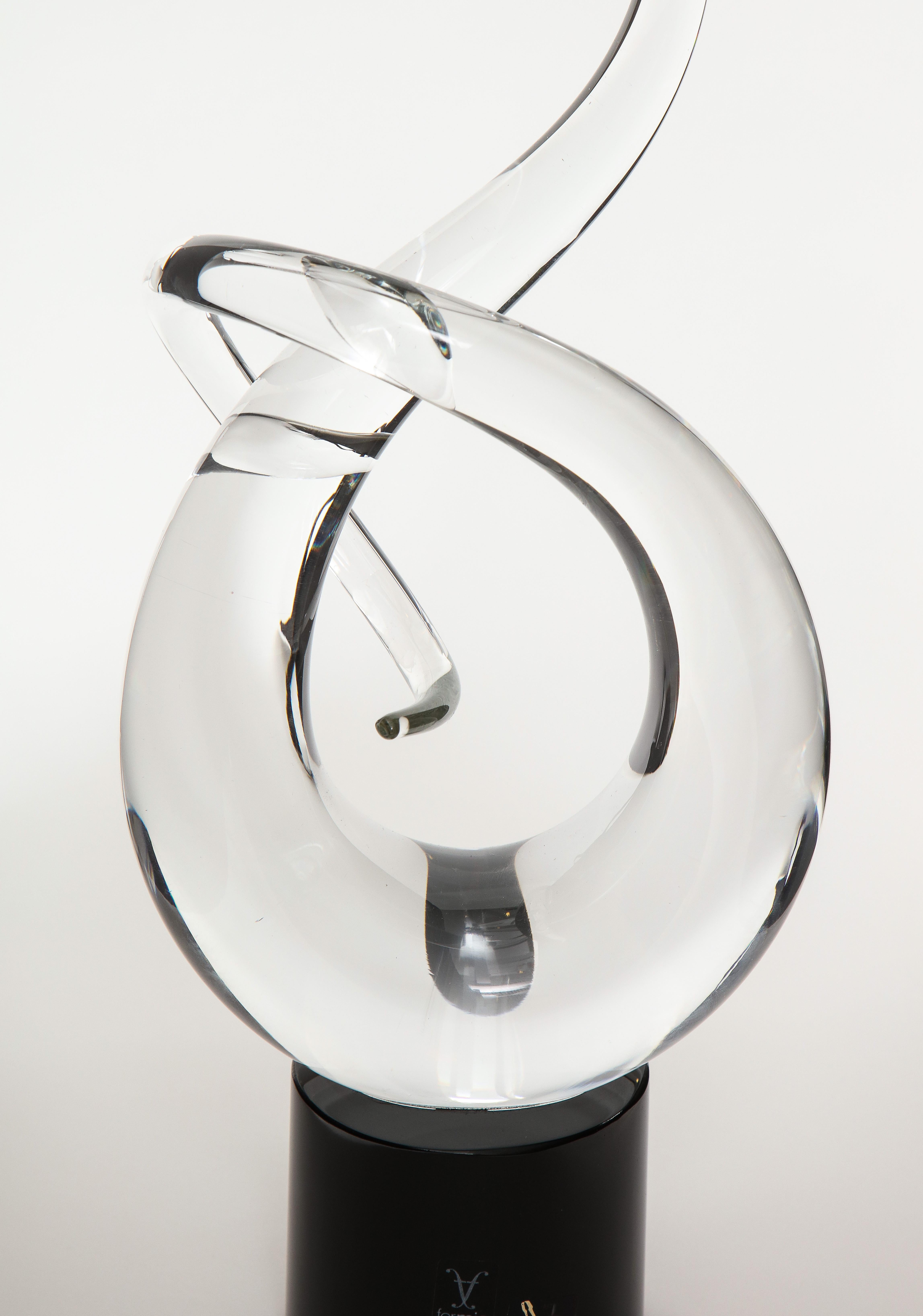 Formia Murano Abstract Glass Sculpture For Sale 2