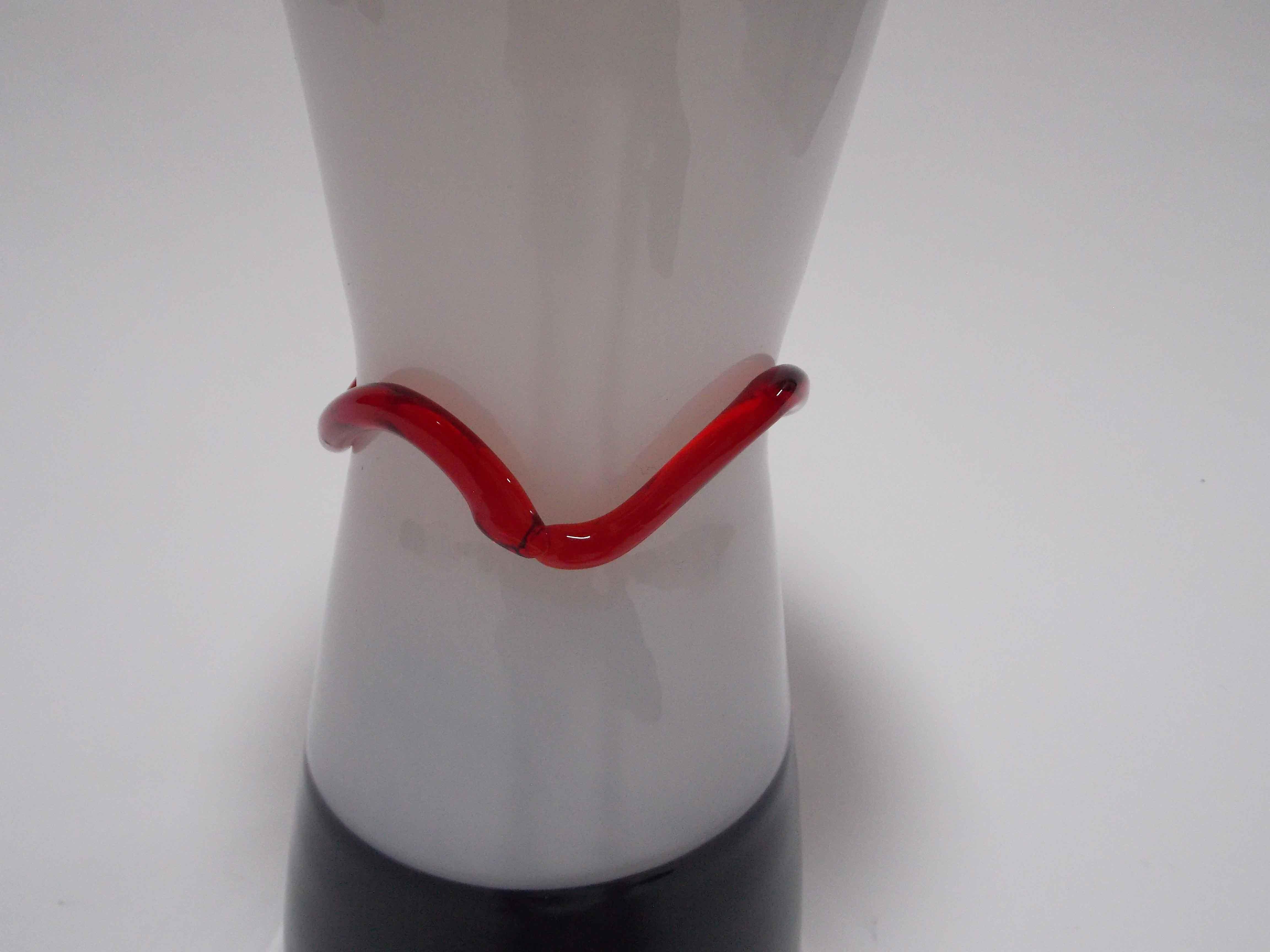 Formia Murano Incalmo Glass Vase In Good Condition For Sale In West Palm Beach, FL